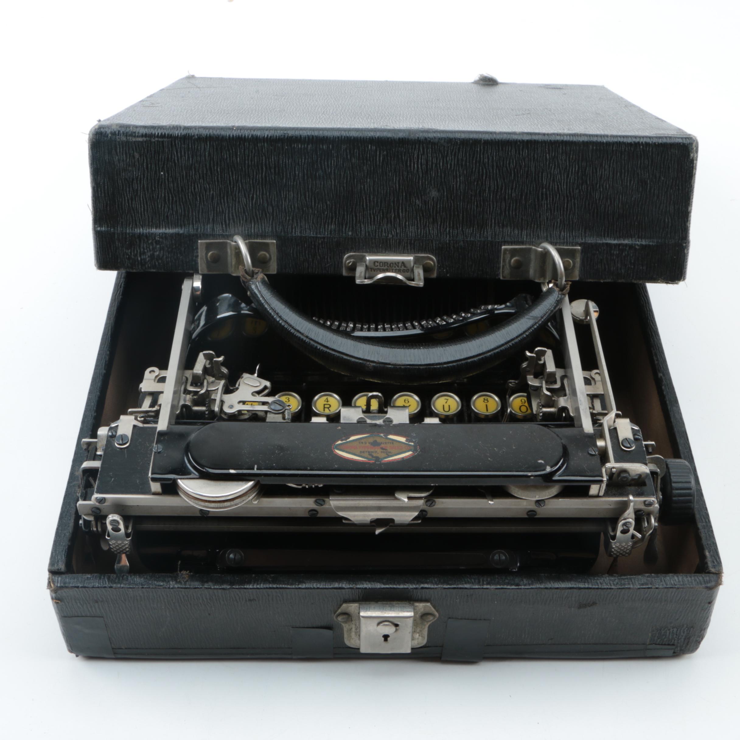 1920s Corona #3 Folding Typewriter