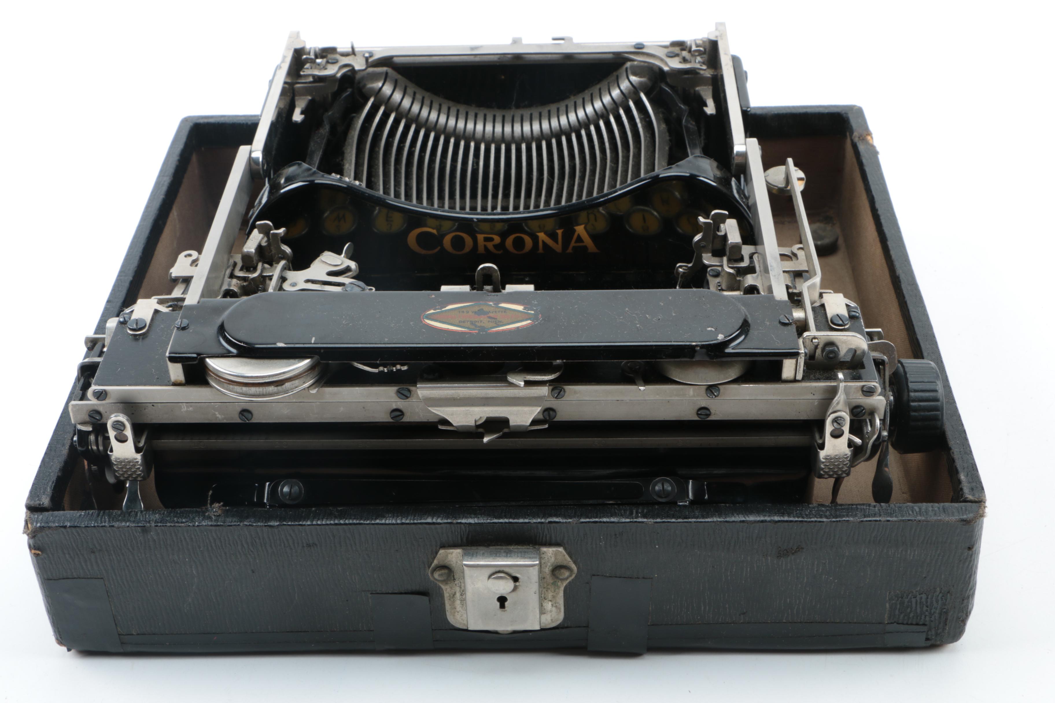 1920s Corona #3 Folding Typewriter