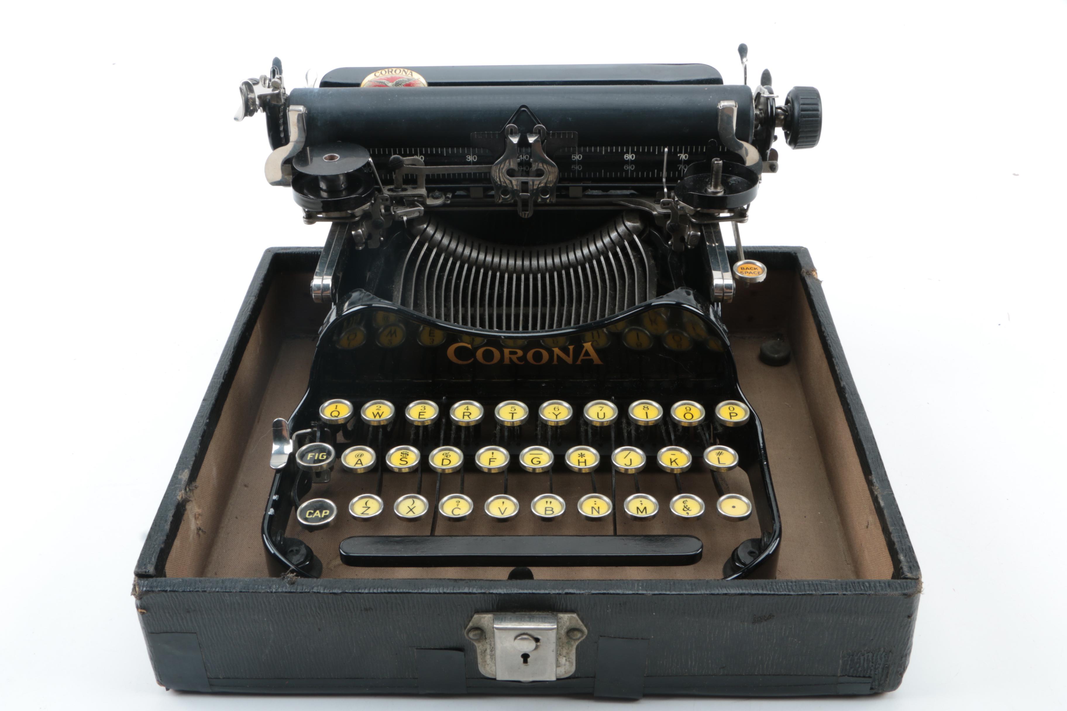 1920s Corona #3 Folding Typewriter