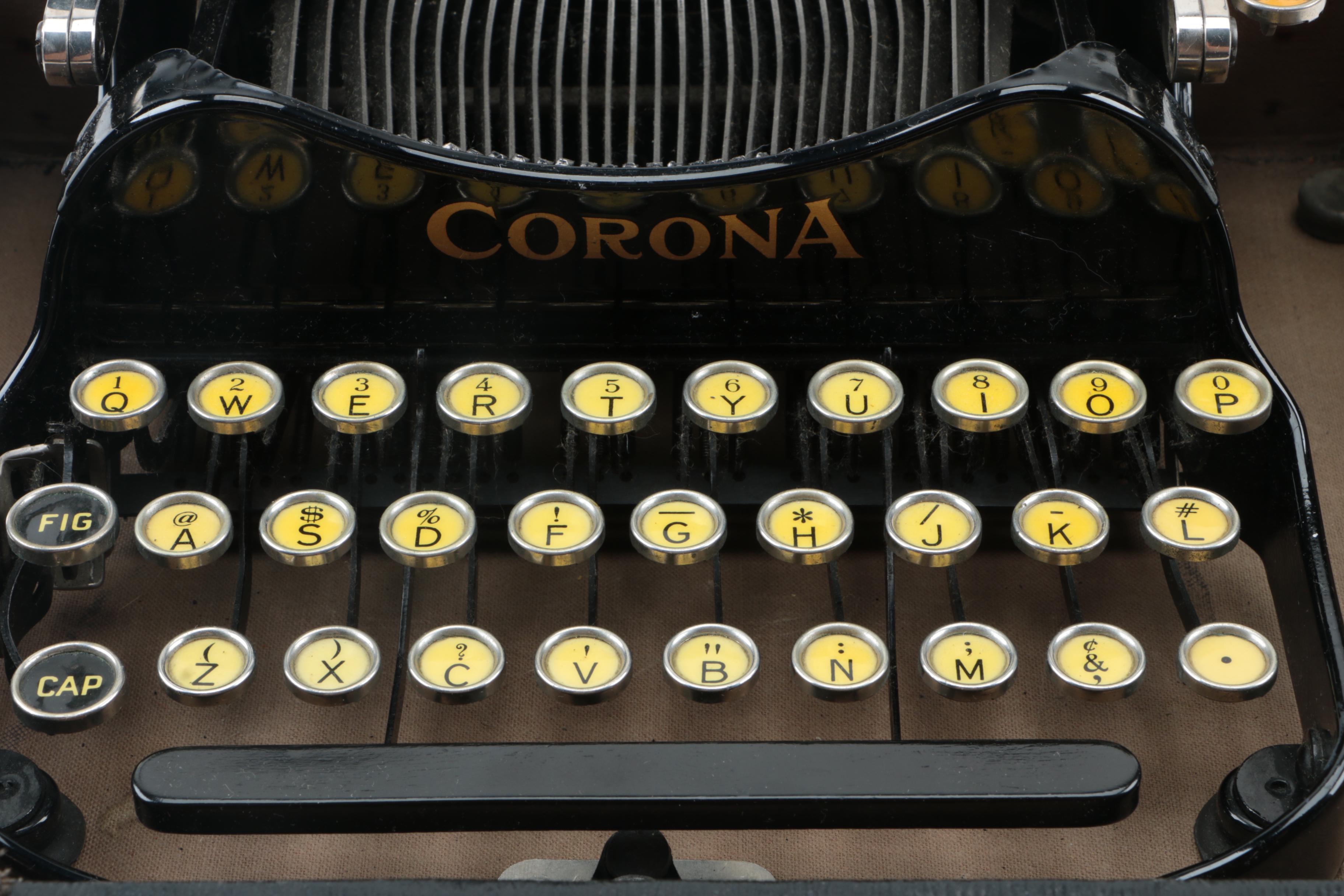 1920s Corona #3 Folding Typewriter