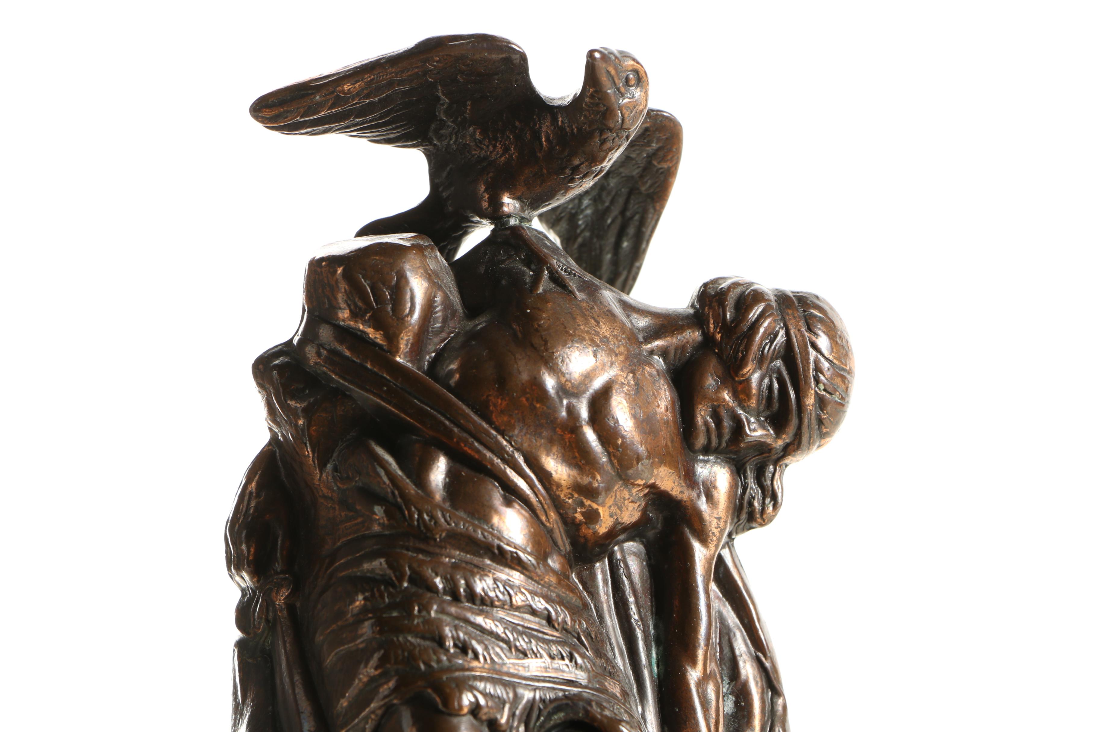 Vintage Brass Sculpture of Irish Medieval Character Cuchulain