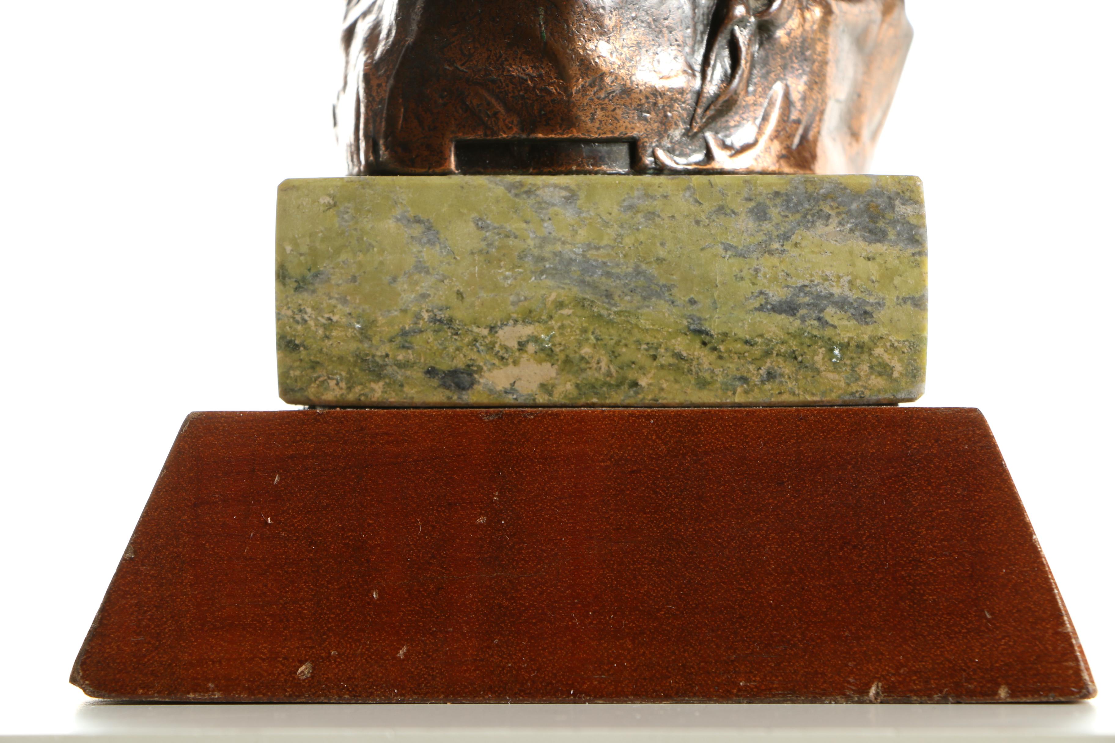 Vintage Brass Sculpture of Irish Medieval Character Cuchulain