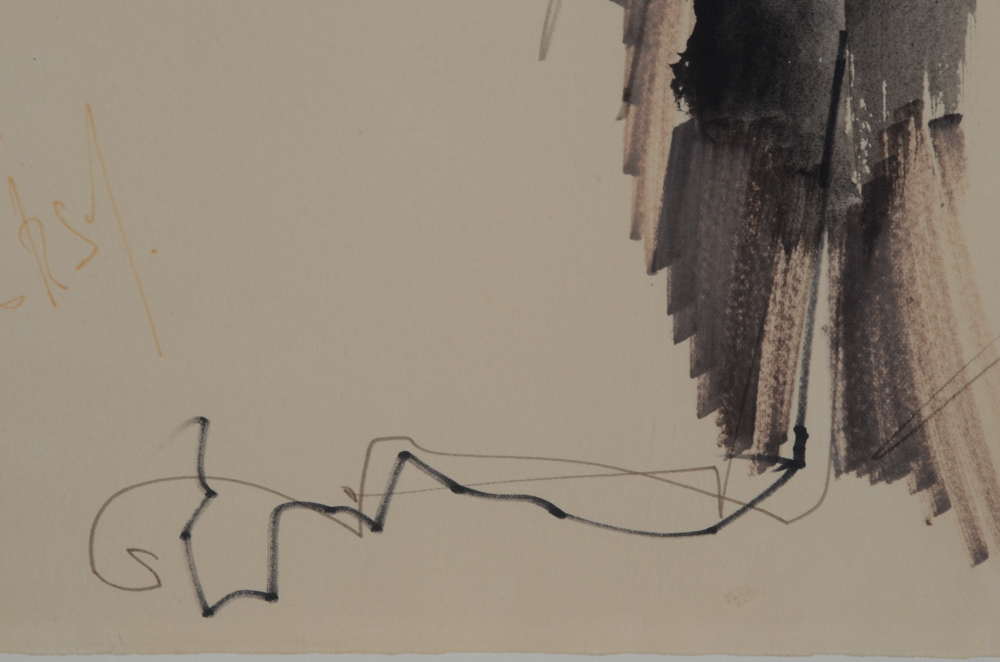 Roger Lersy Mixed Media Painting of a Mandrill