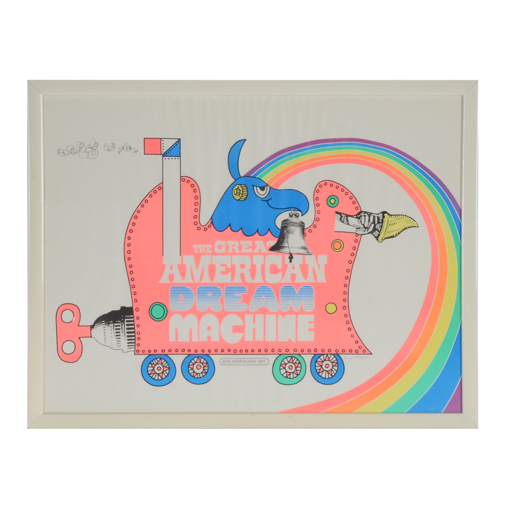 Elinor Bunin Lithographic Print "The Great American Dream Machine"