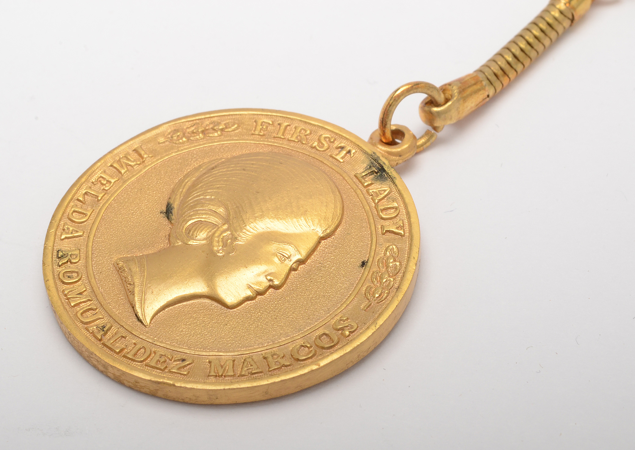 Solid Brass Key Chains Honoring Ferdinand and Imelda Marcos