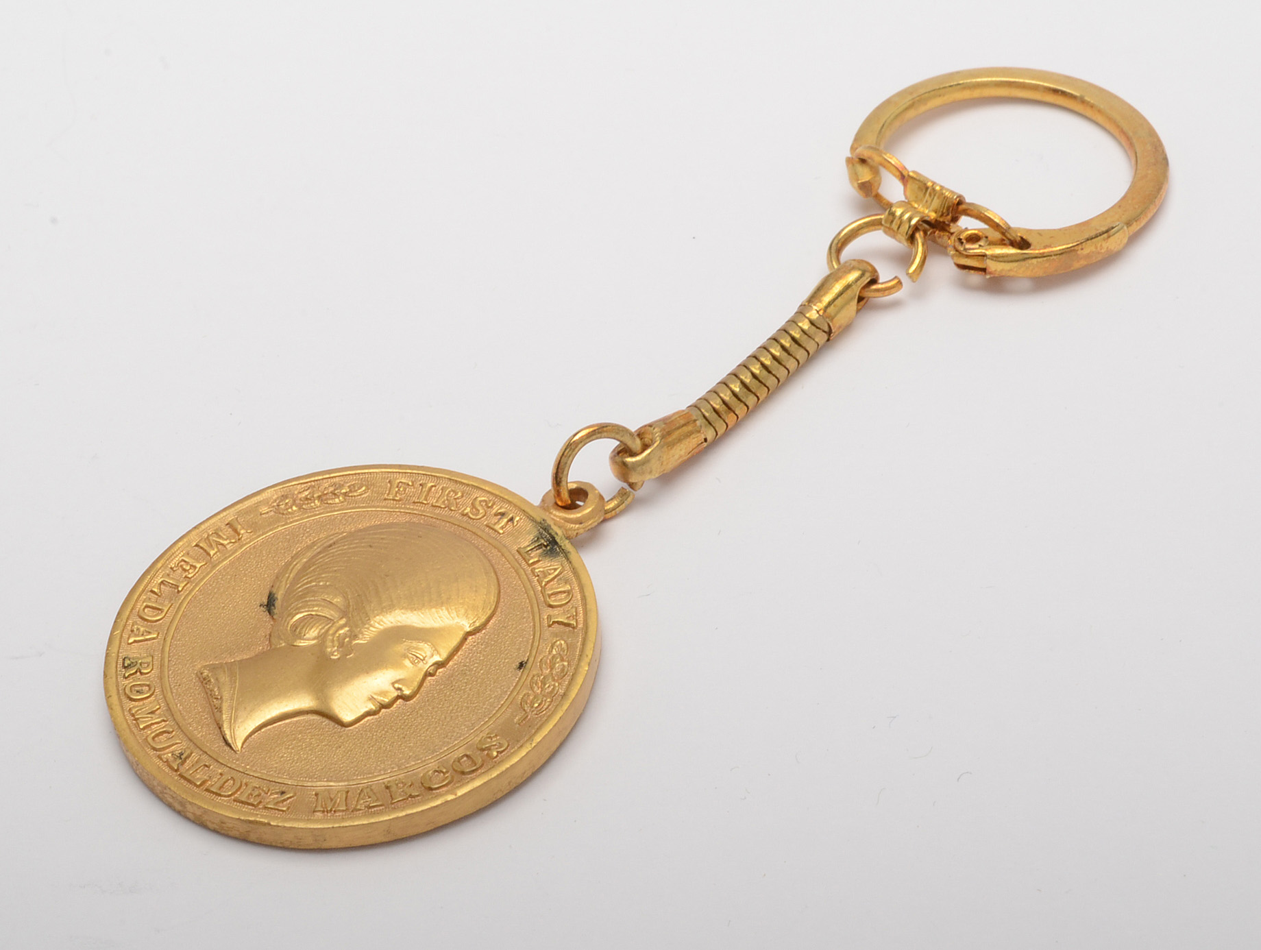Solid Brass Key Chains Honoring Ferdinand and Imelda Marcos