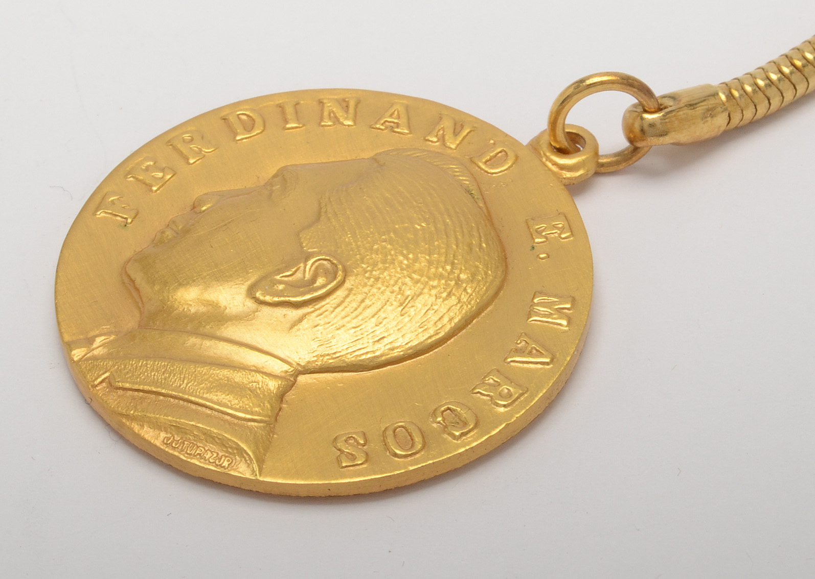 Solid Brass Key Chains Honoring Ferdinand and Imelda Marcos