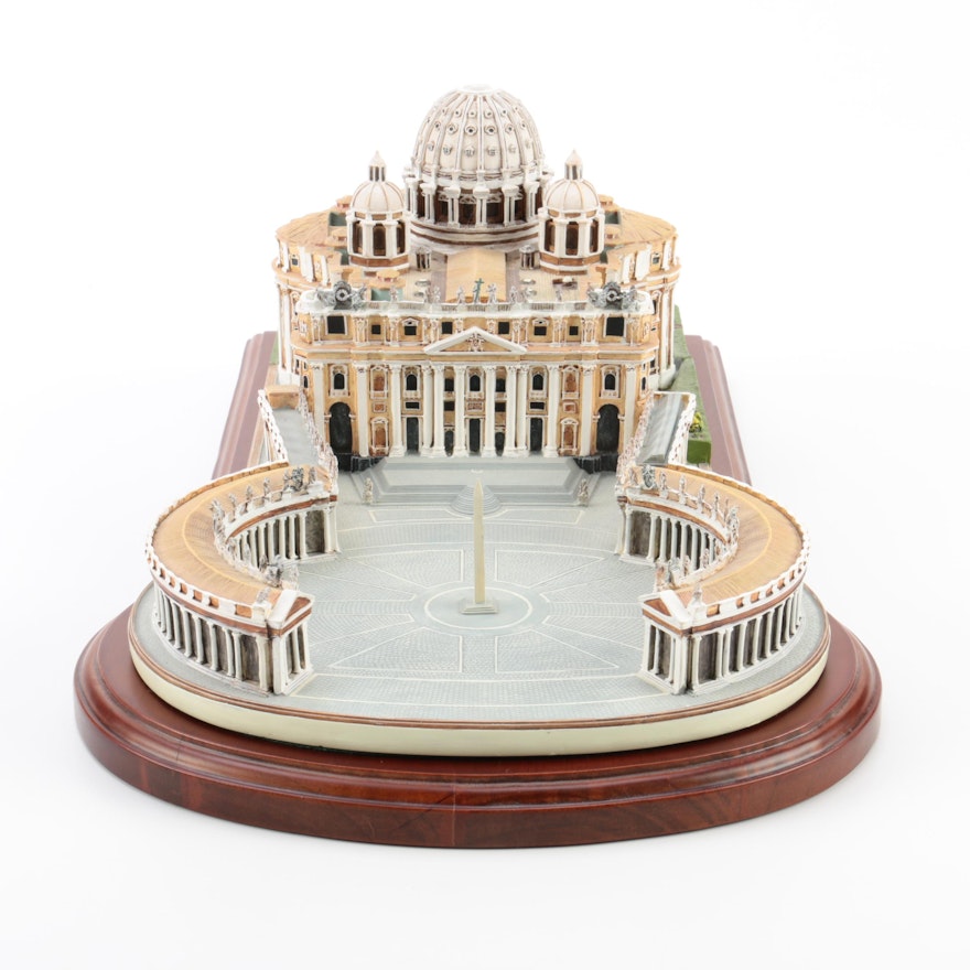 Danbury Mint "The Vatican" Replica with Wood Display Base