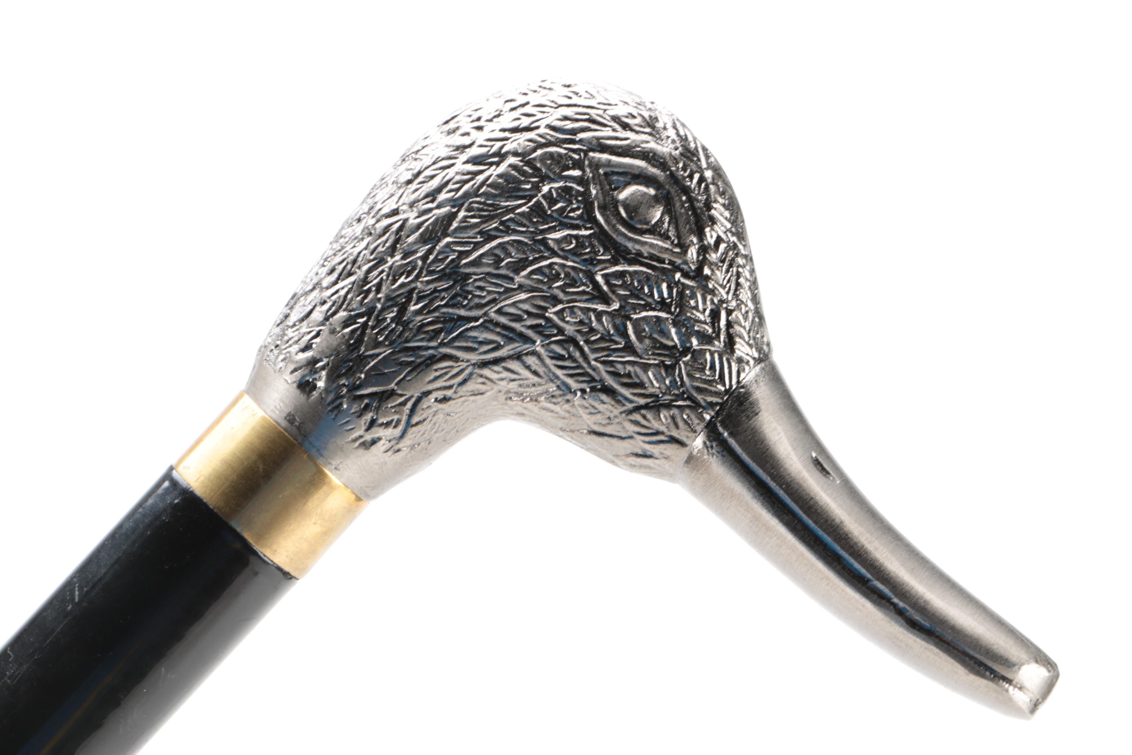 Red Deer Dagger Cane with Duck Head