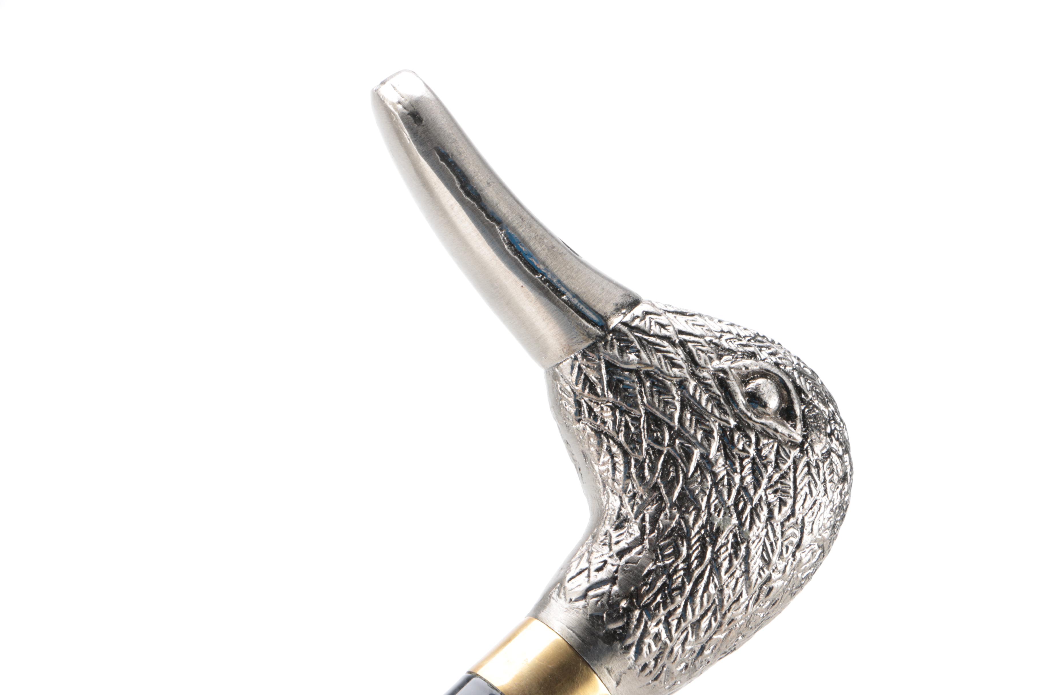 Red Deer Dagger Cane with Duck Head