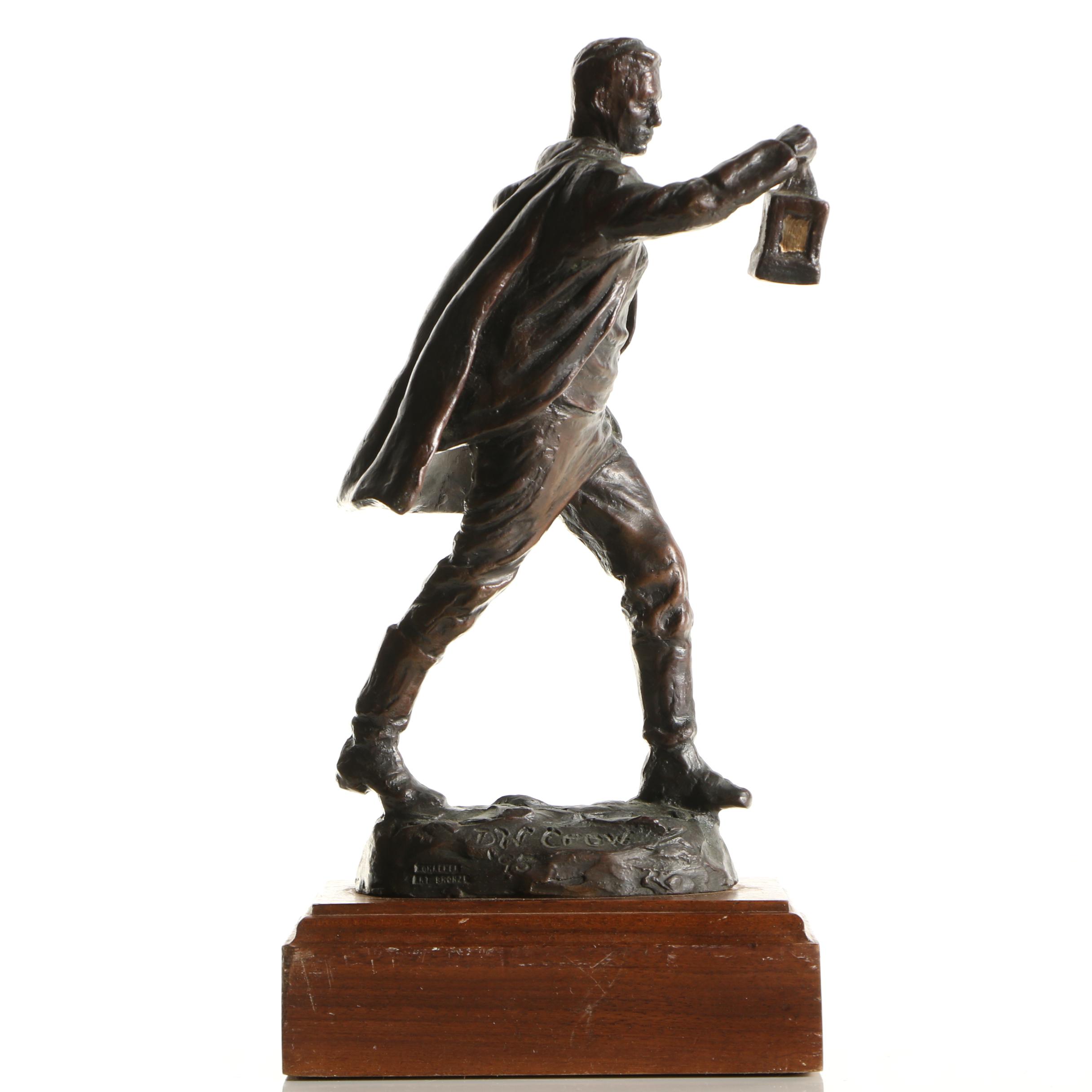 Cast Copper Sculpture After D. W. Crow