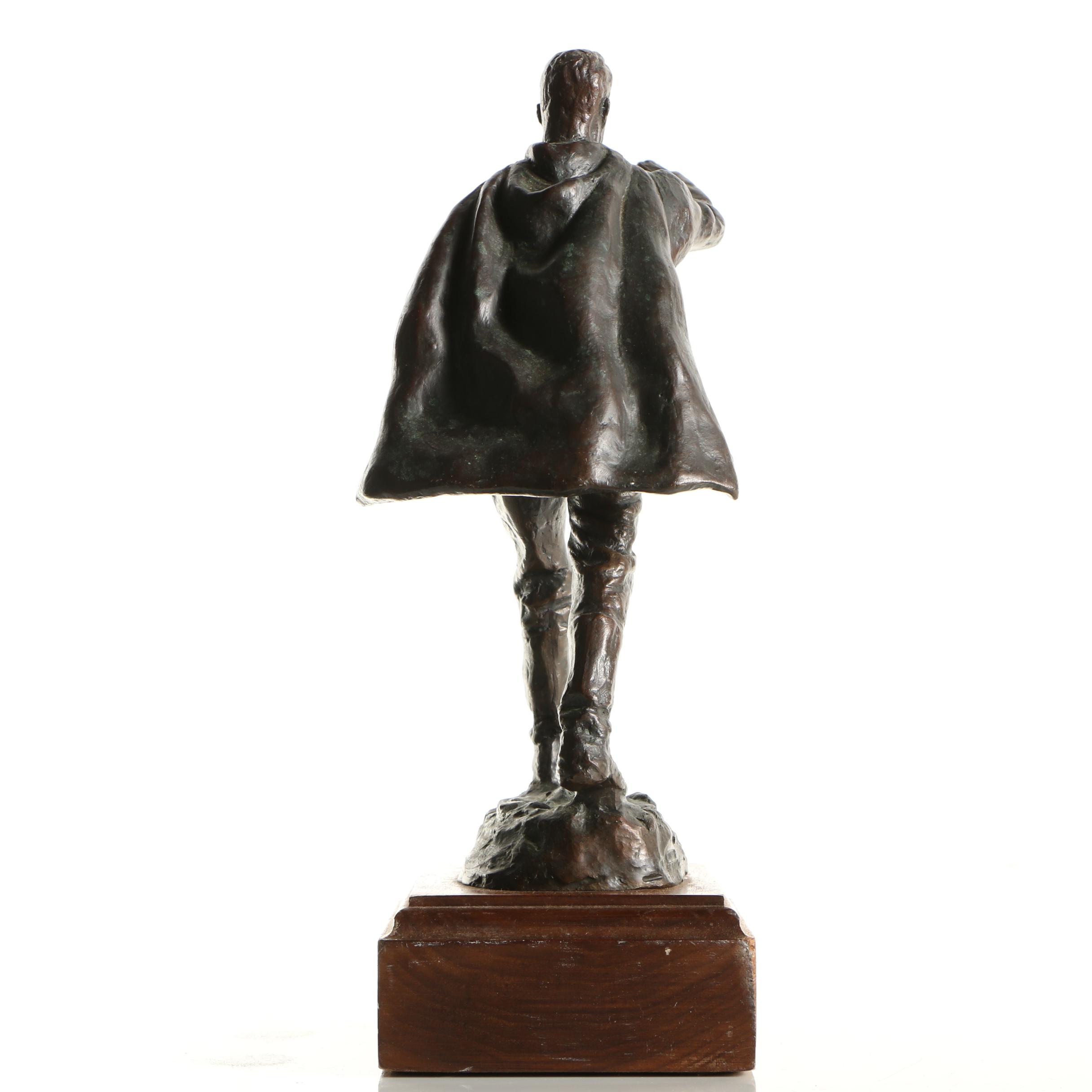 Cast Copper Sculpture After D. W. Crow