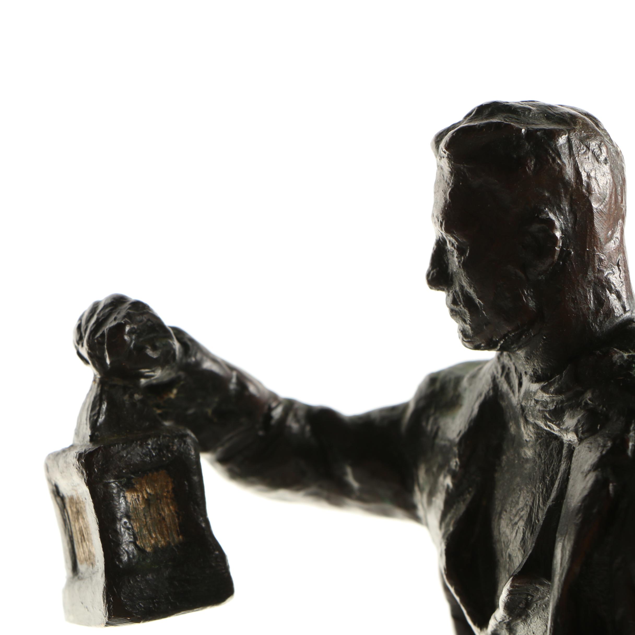 Cast Copper Sculpture After D. W. Crow