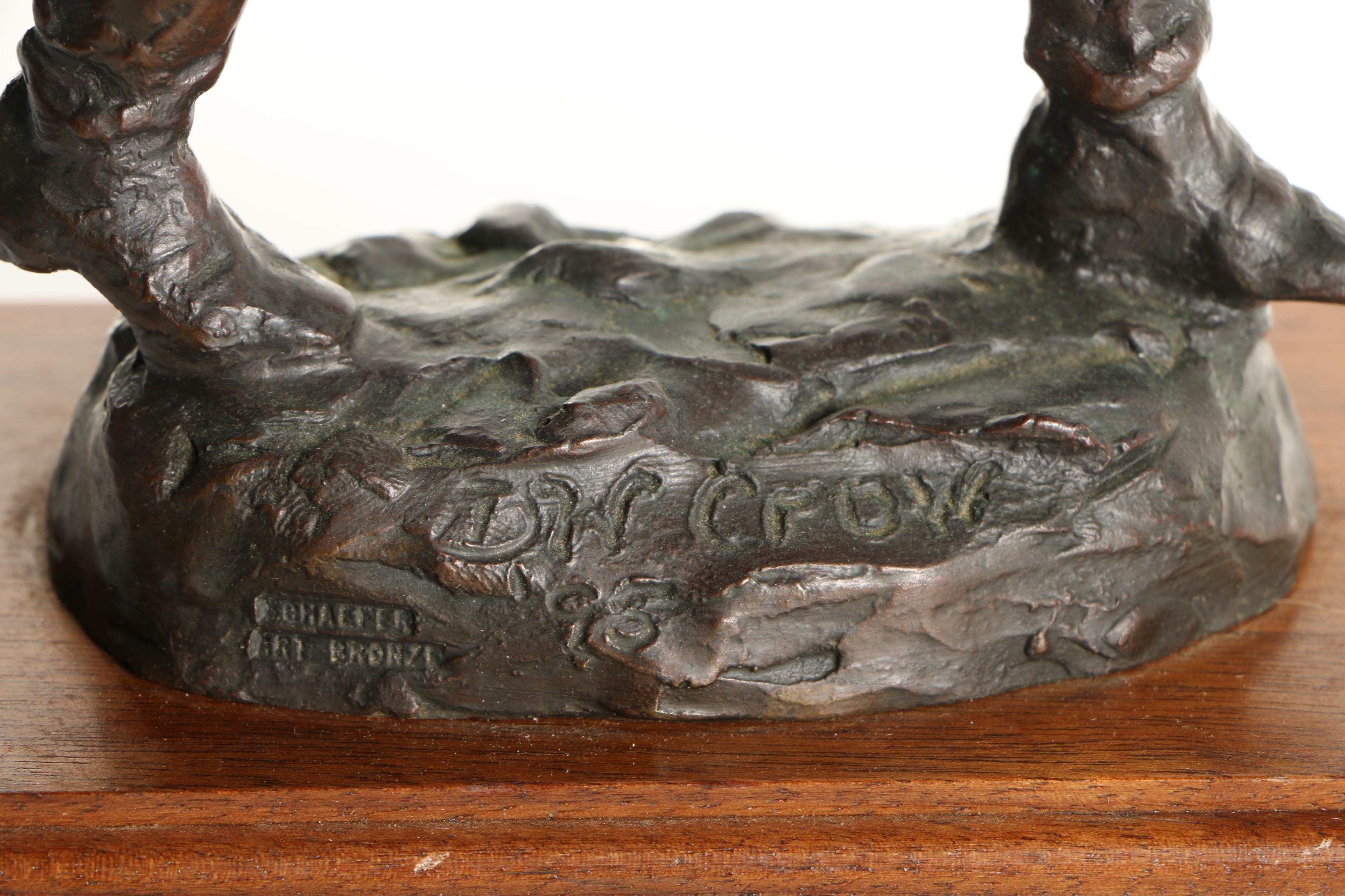 Cast Copper Sculpture After D. W. Crow