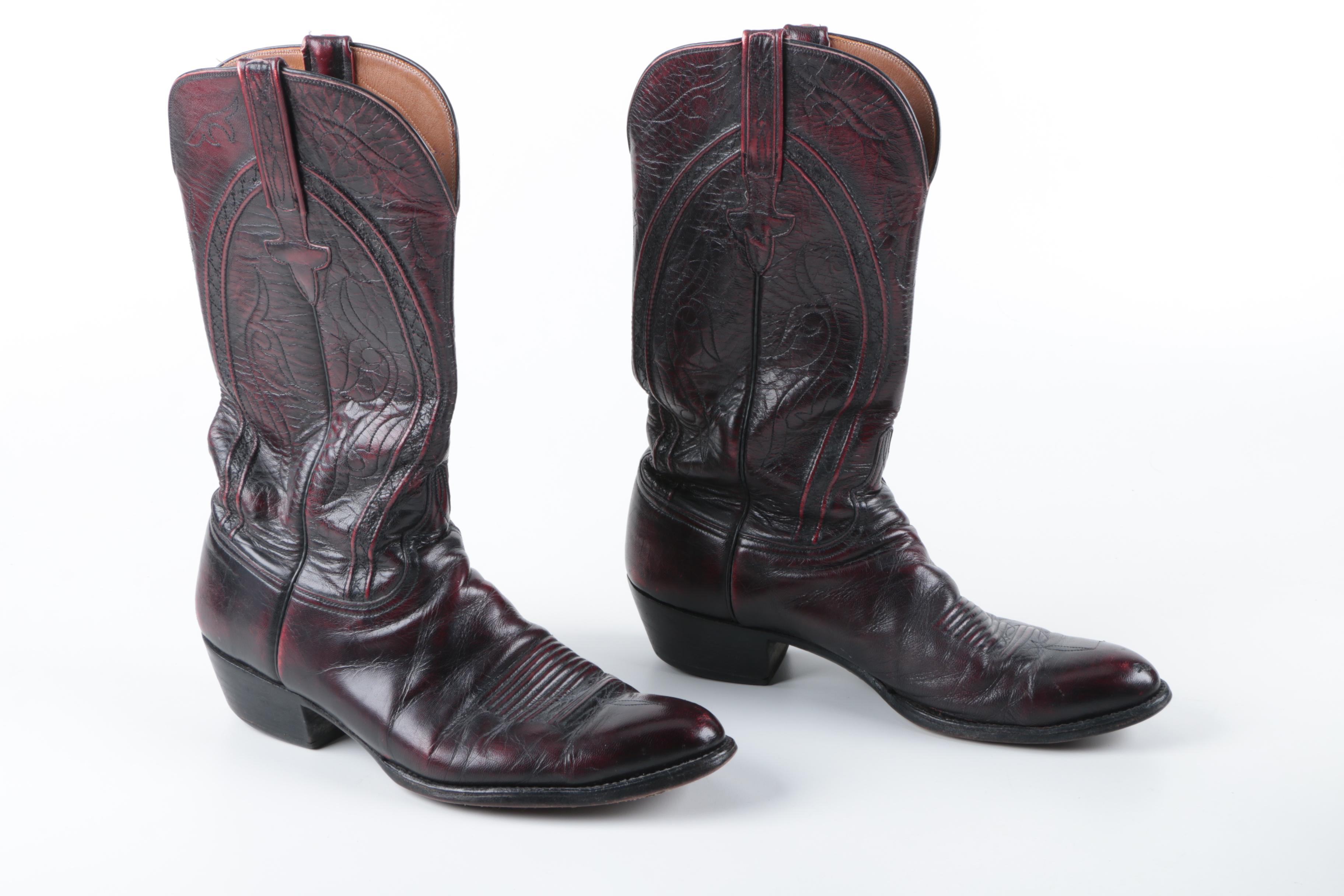 Men's Lucchese Leather Cowboy Boots