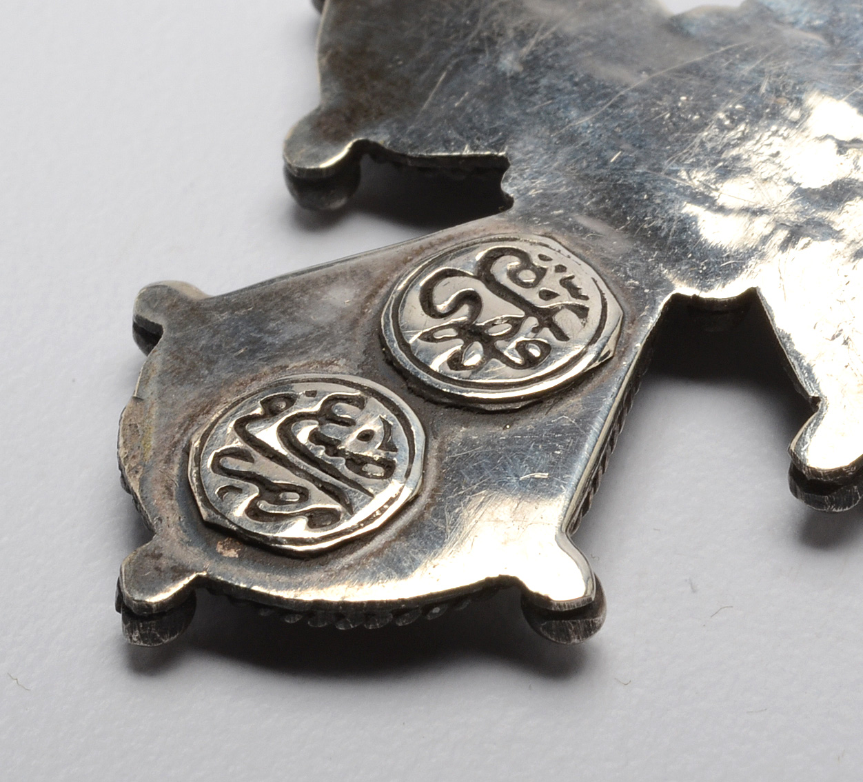 Sterling Silver Nautical Bracelet and Middle Easter Cross Pendant