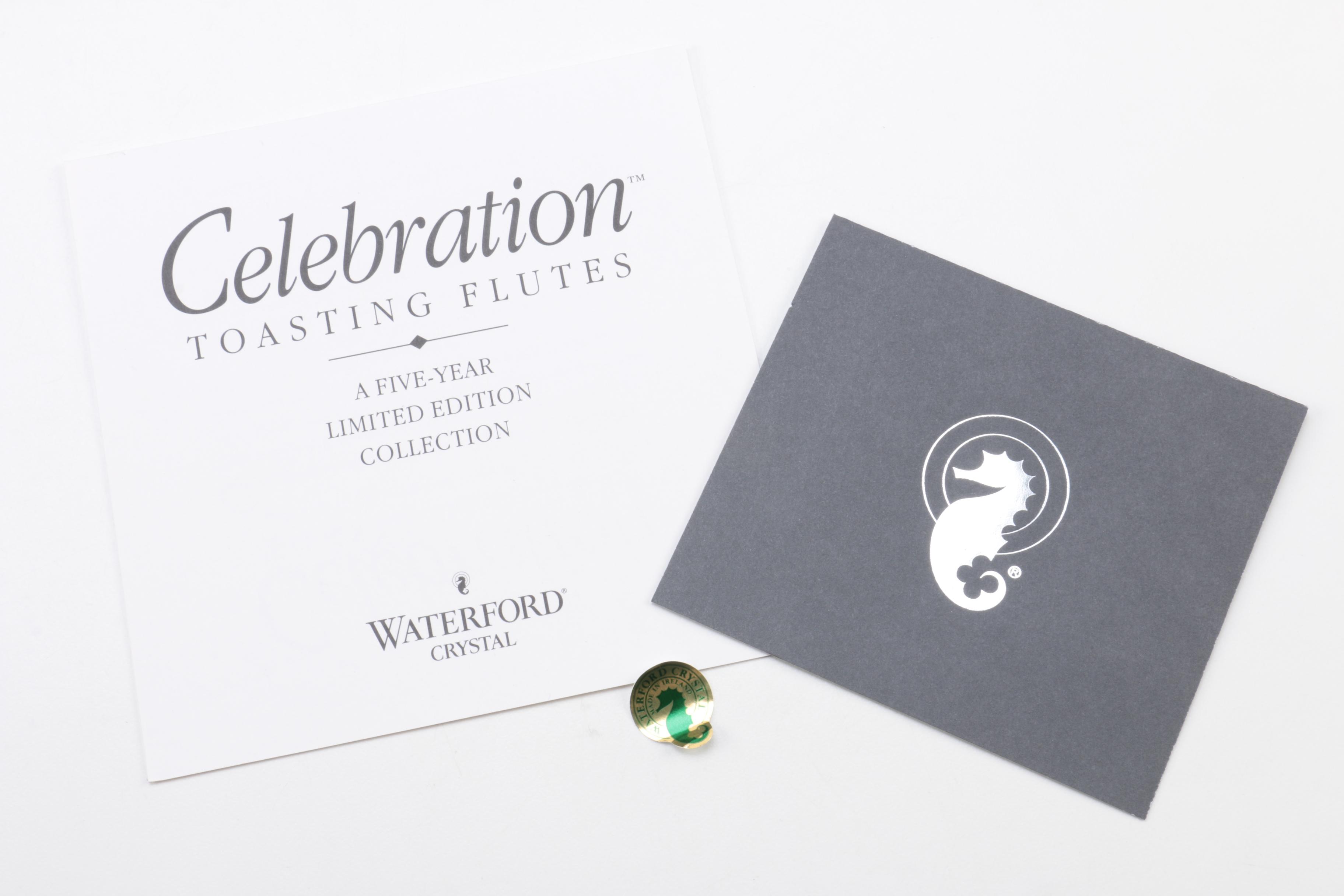 Waterford Crystal "Celebration Success" Toasting Flutes