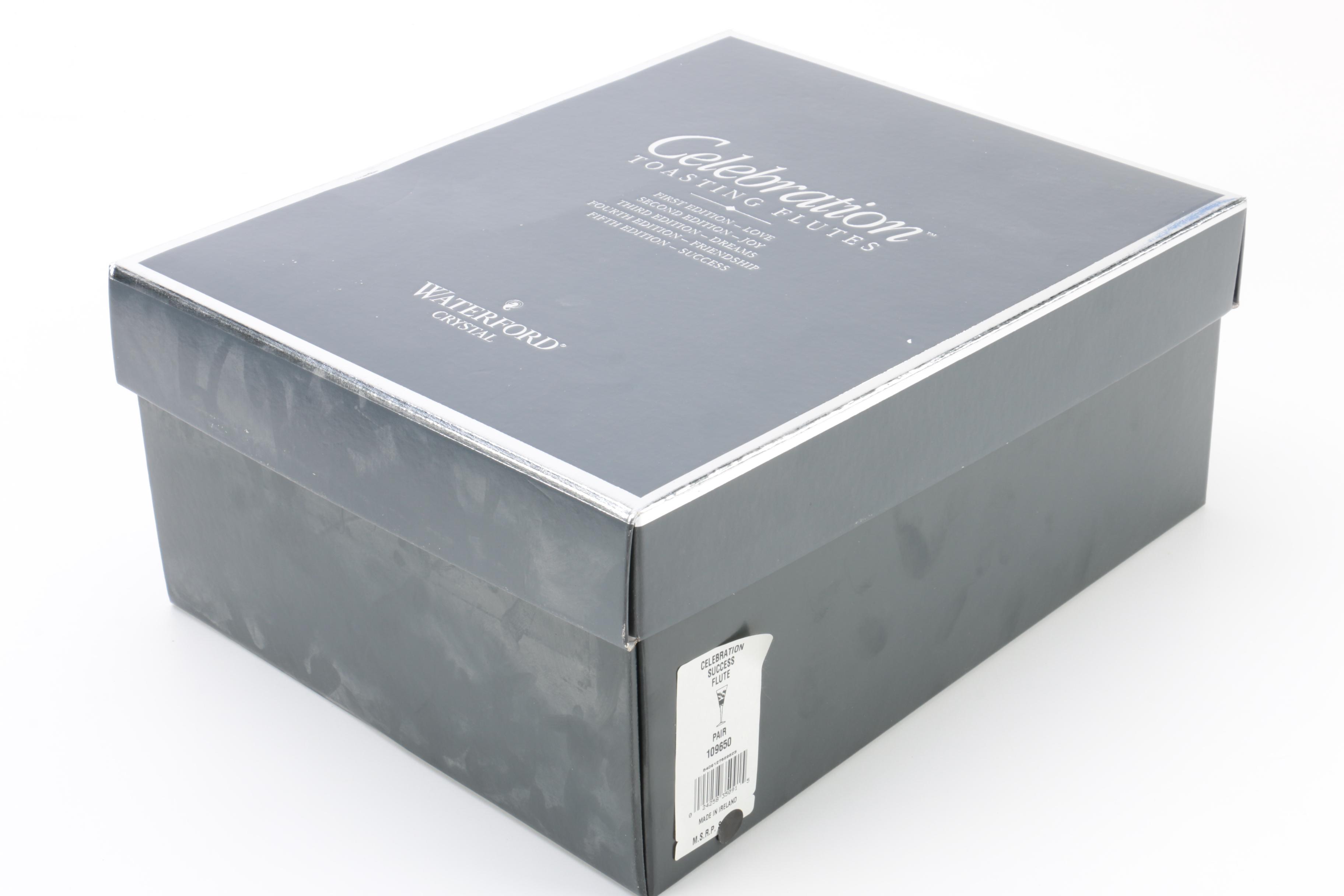 Waterford Crystal "Celebration Success" Toasting Flutes