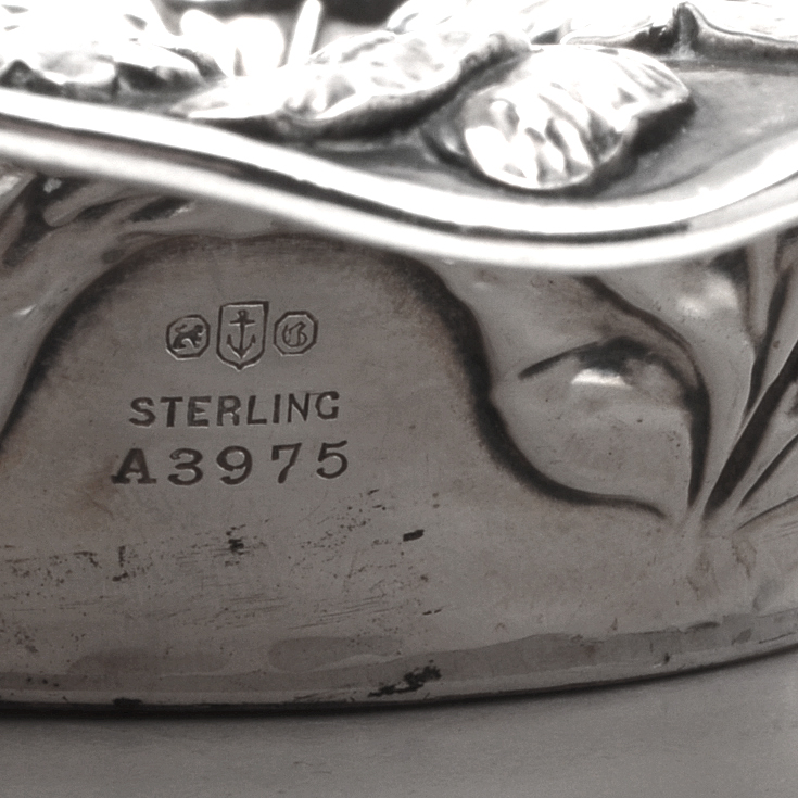 Vintage Gorham Sterling Silver Nut Bowl in the "Pansy" Repoussé Pattern