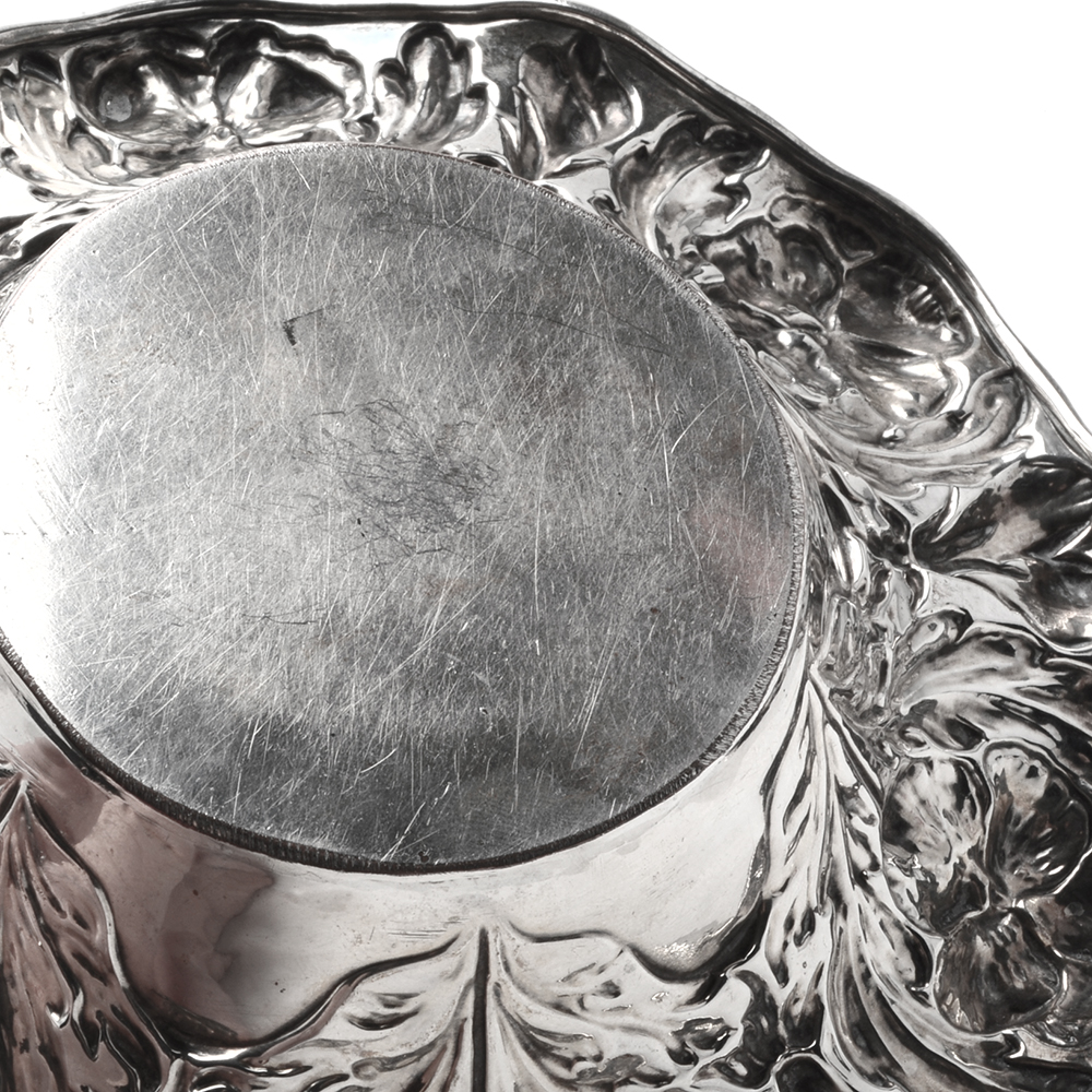 Vintage Gorham Sterling Silver Nut Bowl in the "Pansy" Repoussé Pattern