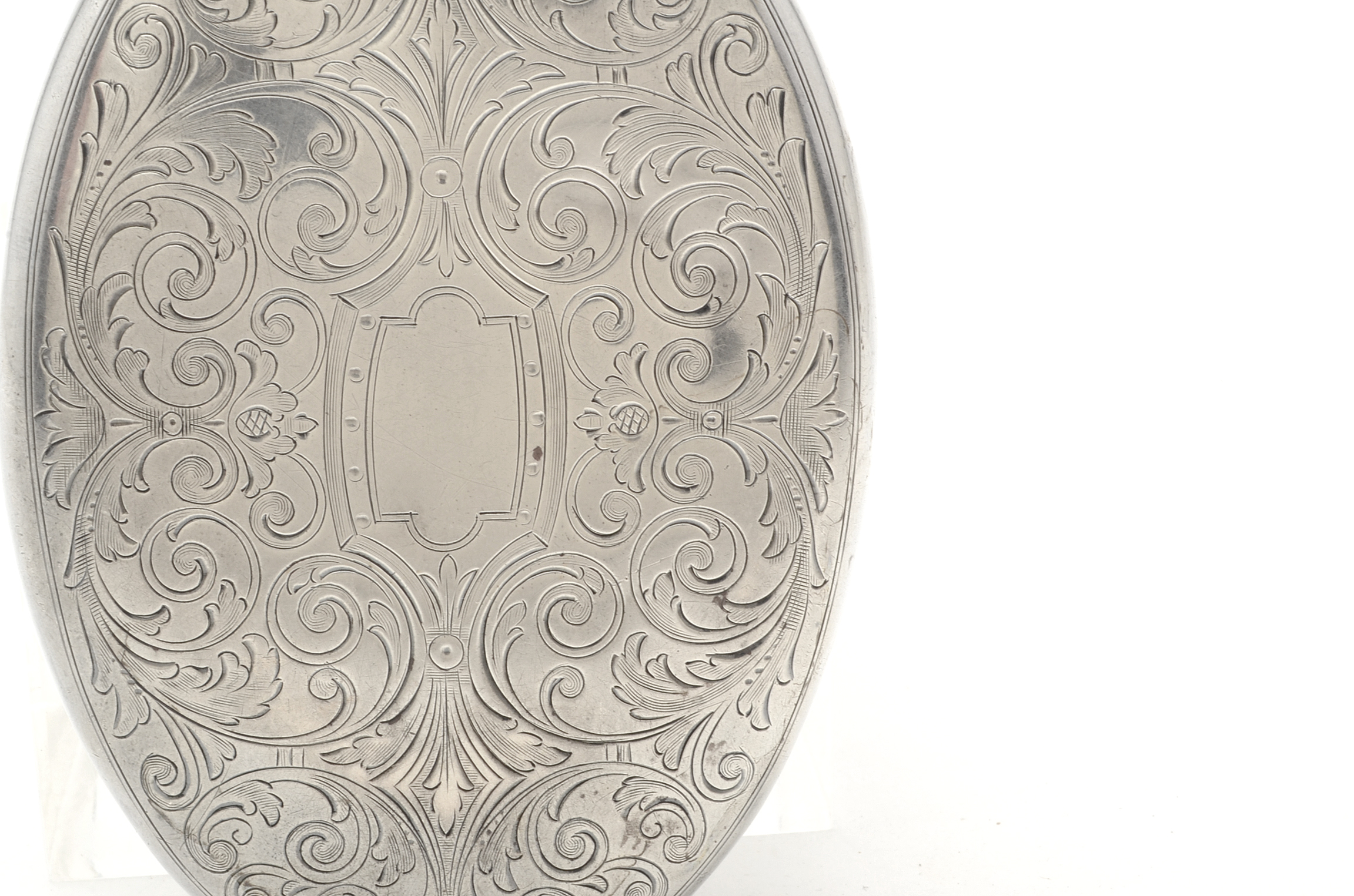 Vintage Tiffany & Co. Sterling Silver Flask with Arabesque Engraving