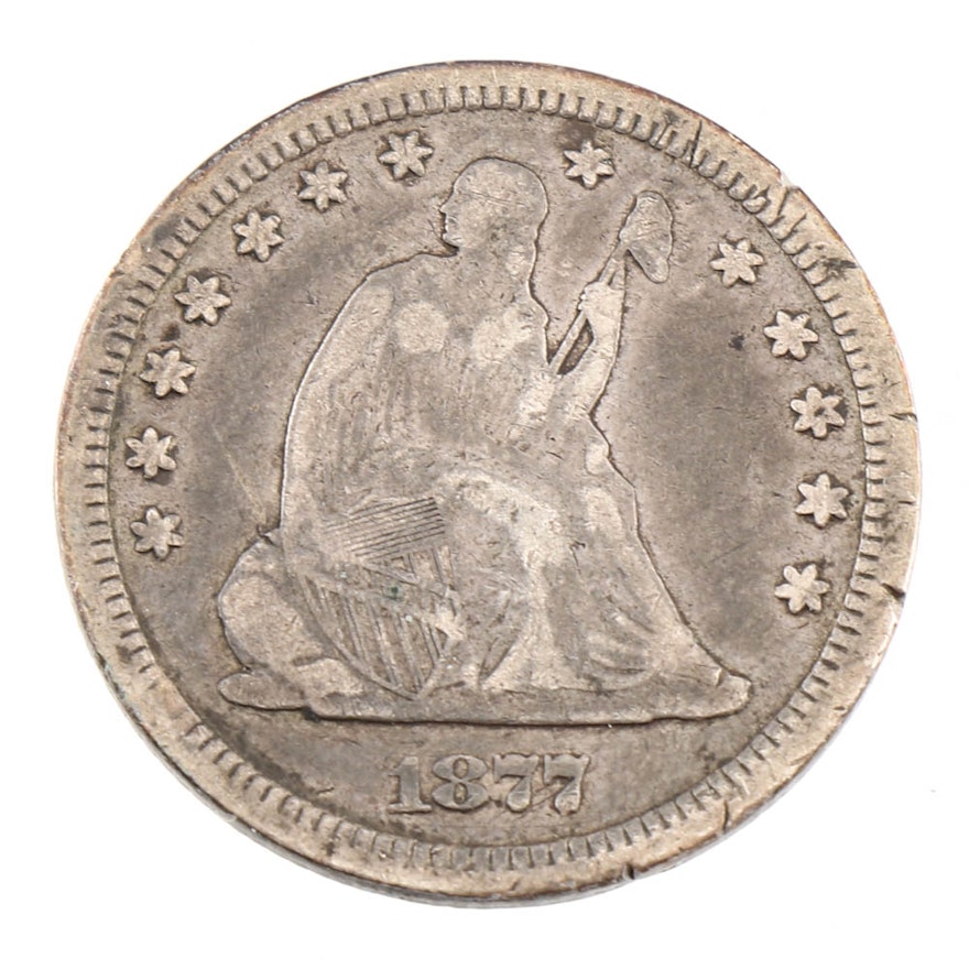 1877 Carson City Liberty Seated Quarter