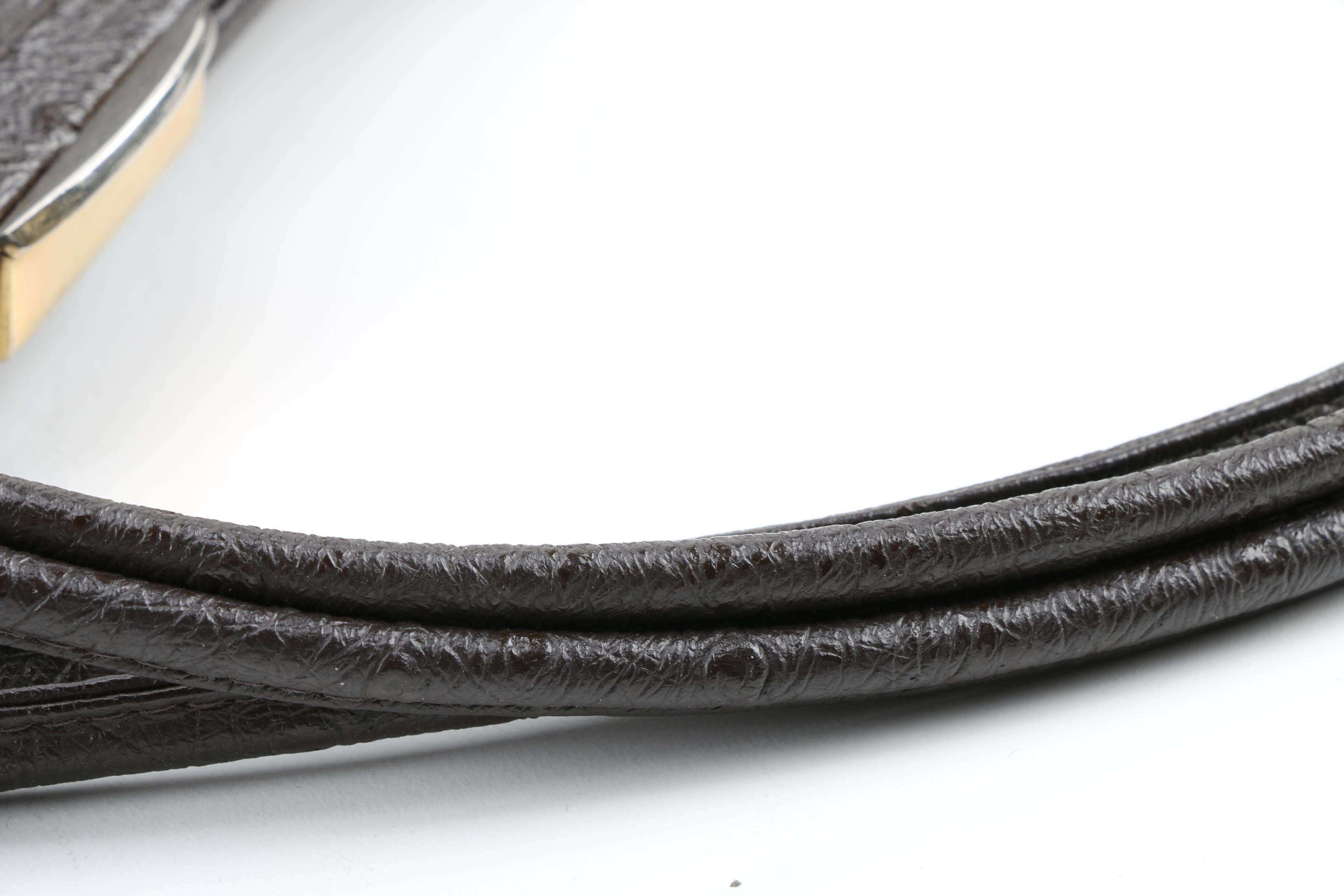 Foley & Corinna Gray Leather Handbag and Vintage Faux Ostrich Handbag