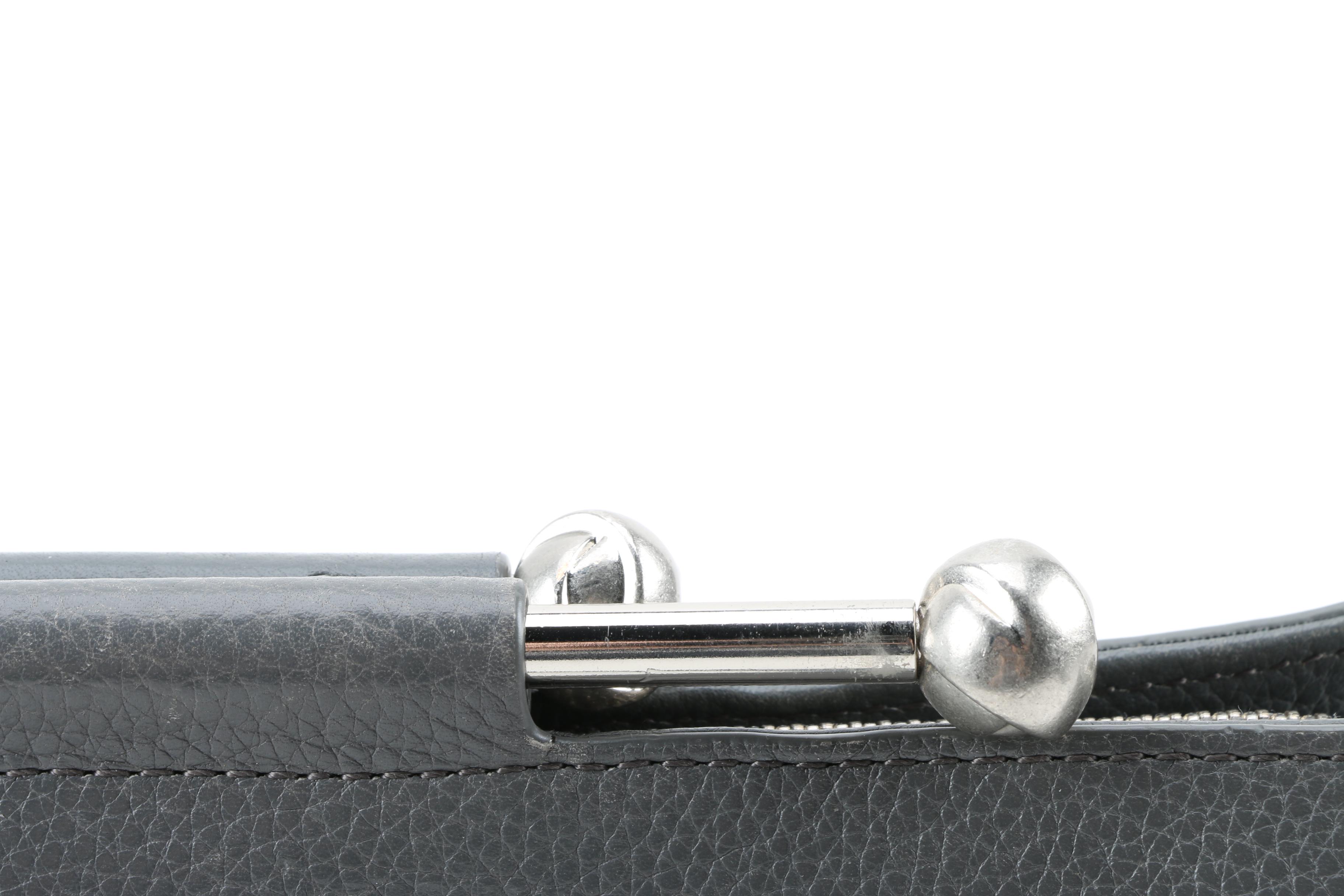 Foley & Corinna Gray Leather Handbag and Vintage Faux Ostrich Handbag