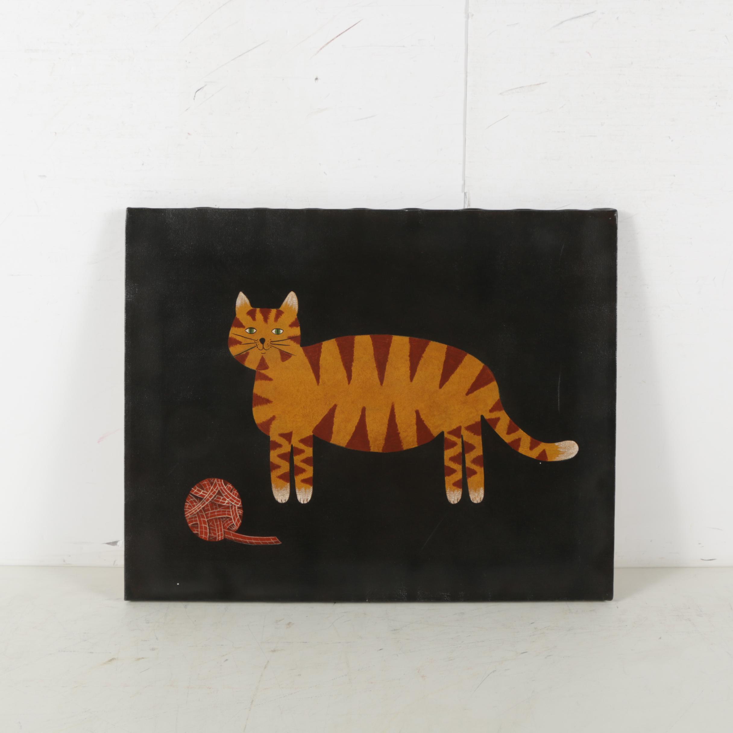 Acrylic Painting of Cat