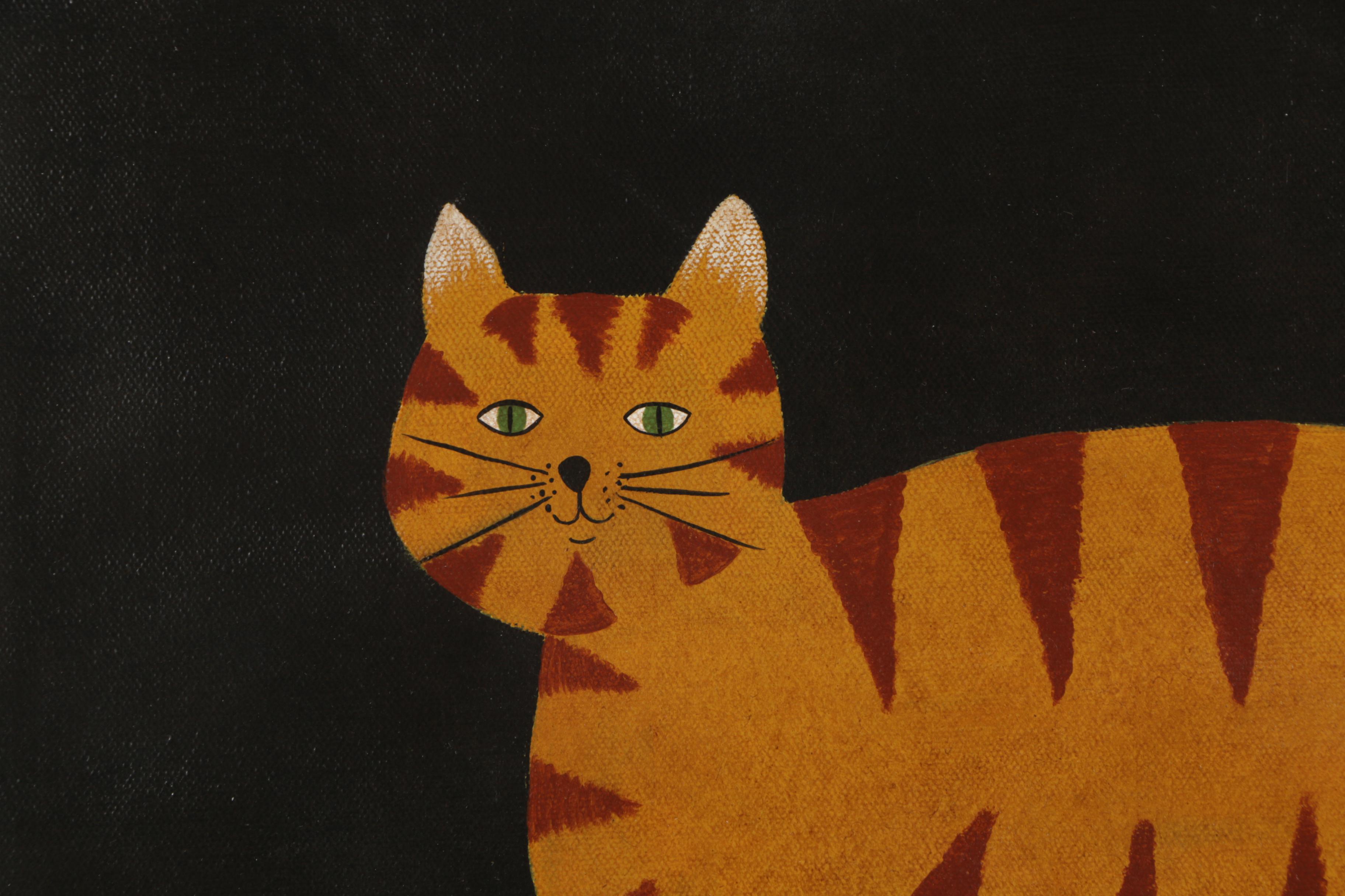 Acrylic Painting of Cat