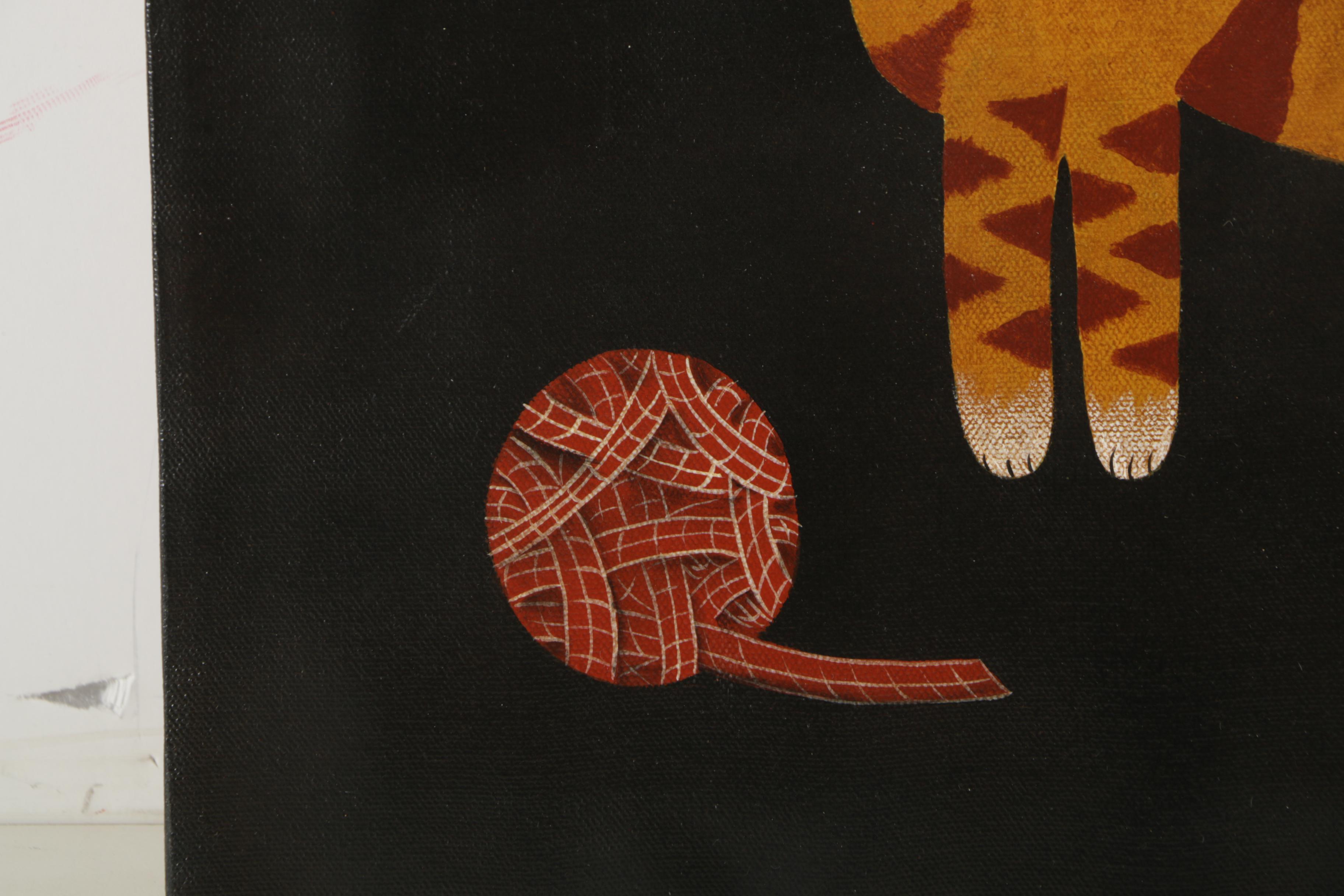 Acrylic Painting of Cat