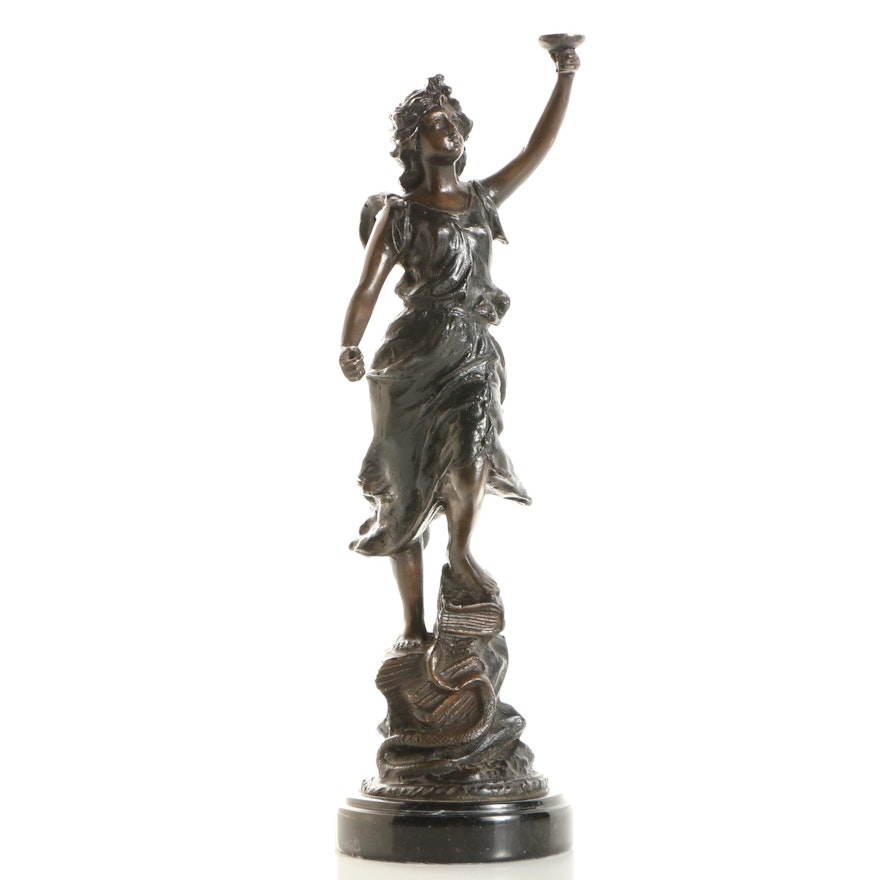 Spelter Sculpture of Lady Justice