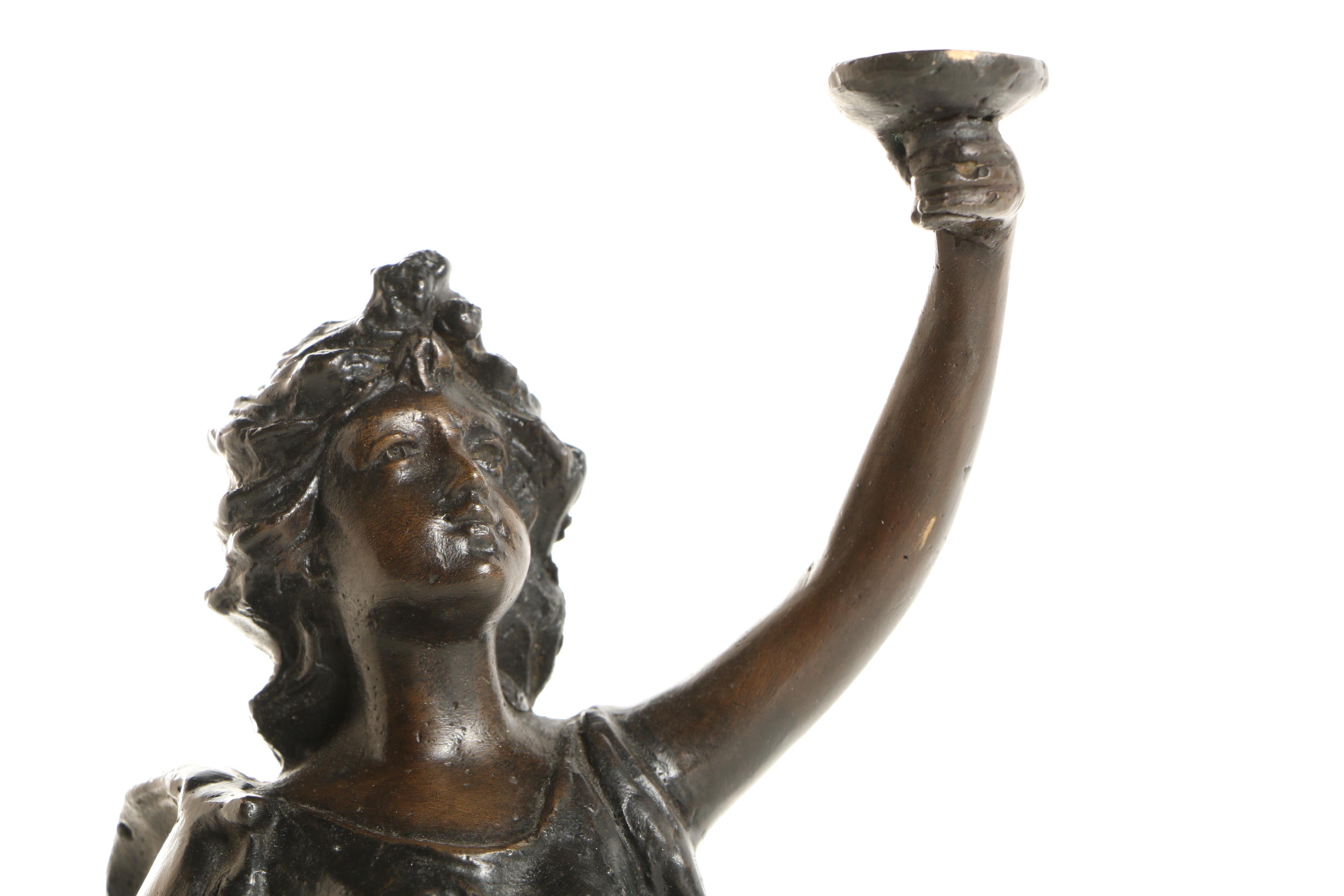 Spelter Sculpture of Lady Justice