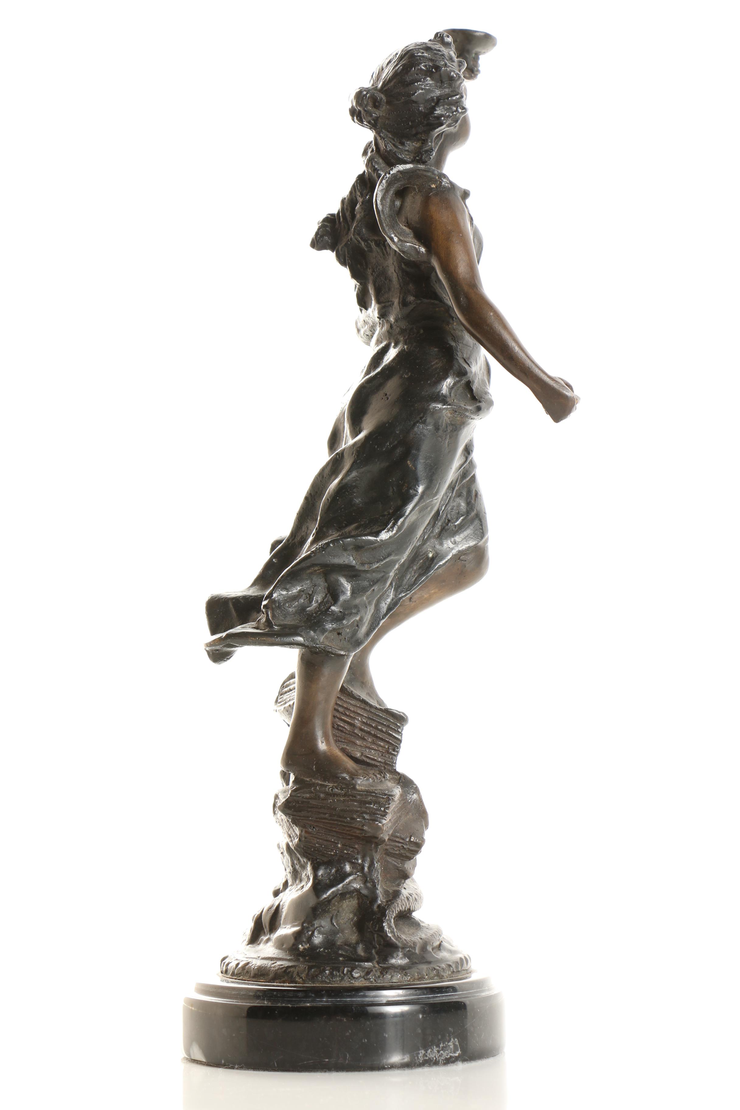 Spelter Sculpture of Lady Justice