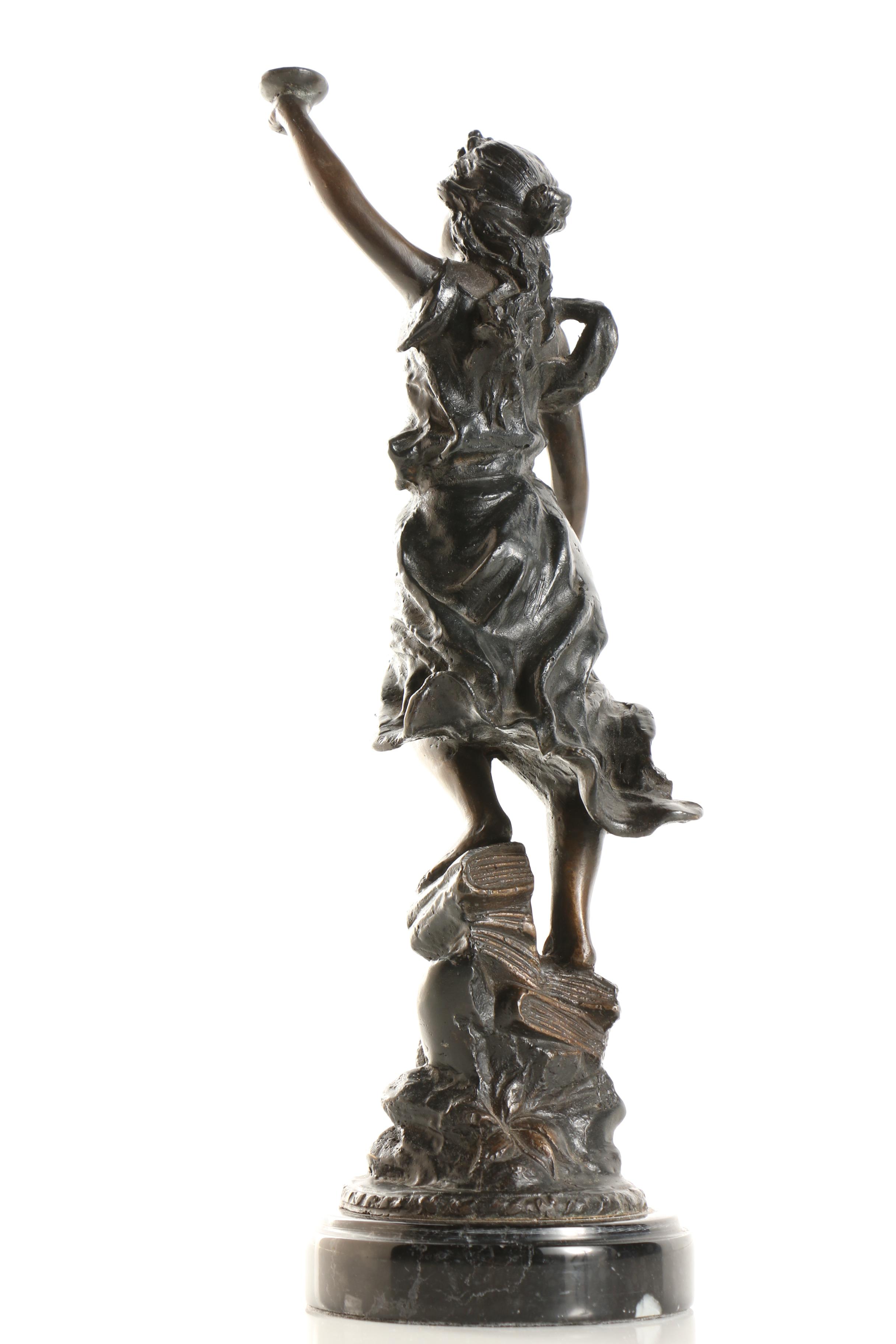 Spelter Sculpture of Lady Justice