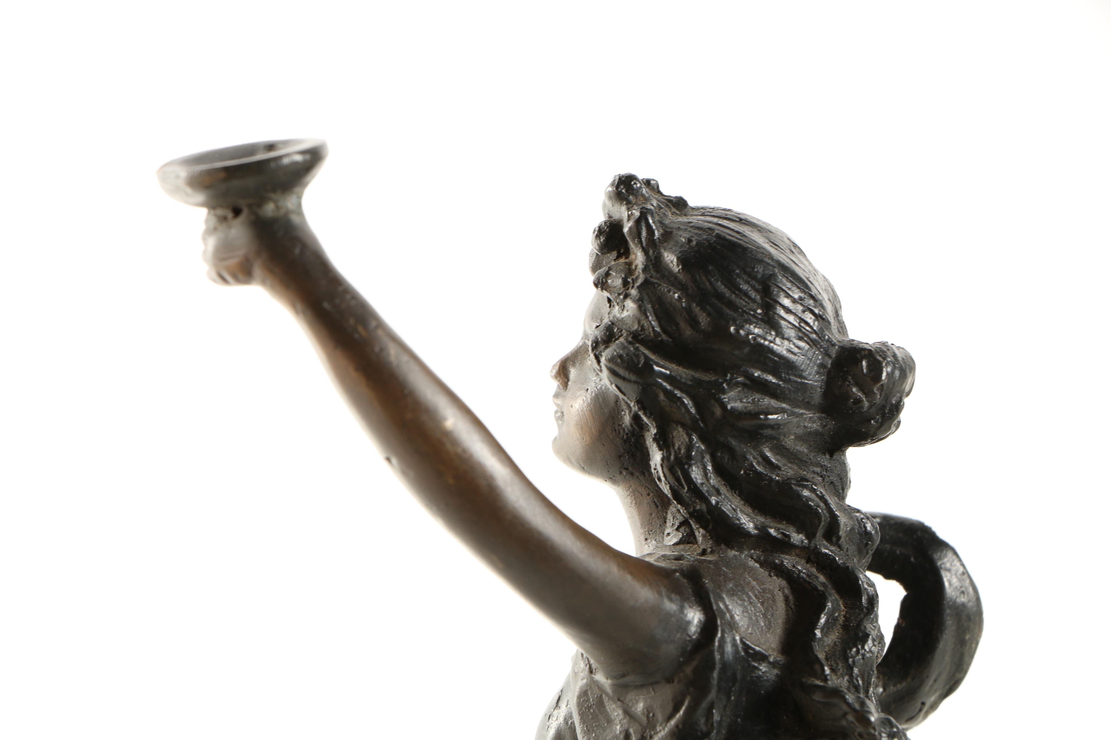 Spelter Sculpture of Lady Justice