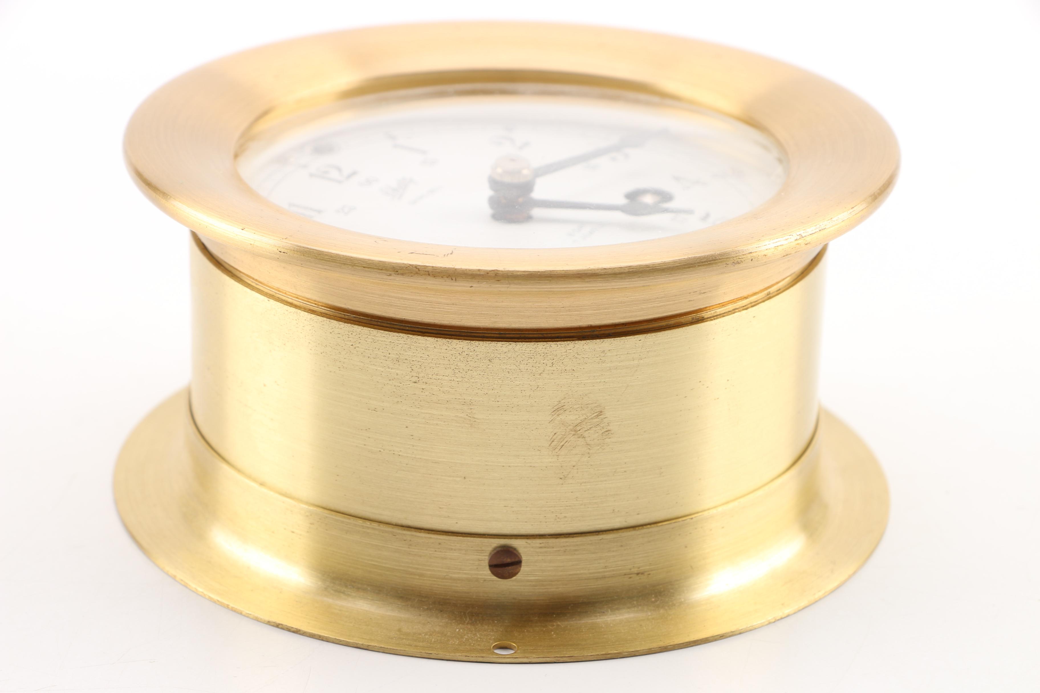 Schatz Brass Ship's Bell Clock from Germany