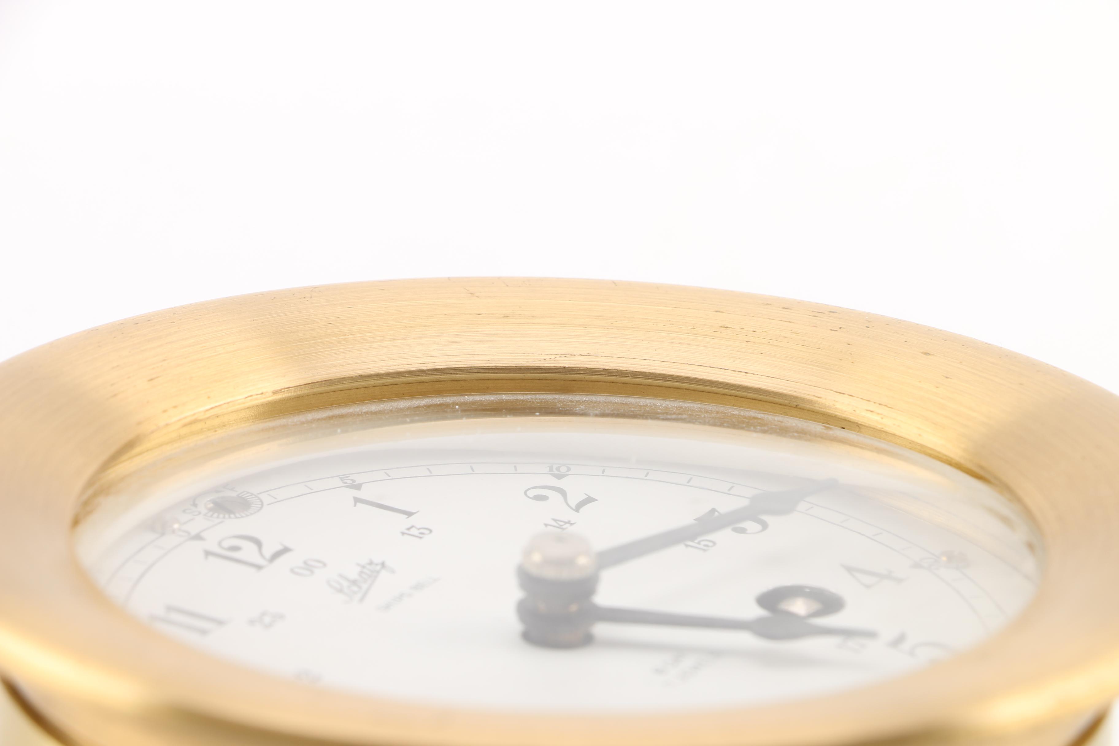 Schatz Brass Ship's Bell Clock from Germany