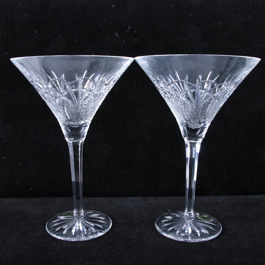 Pair of Waterford Crystal "Seahorse" Martini Glasses