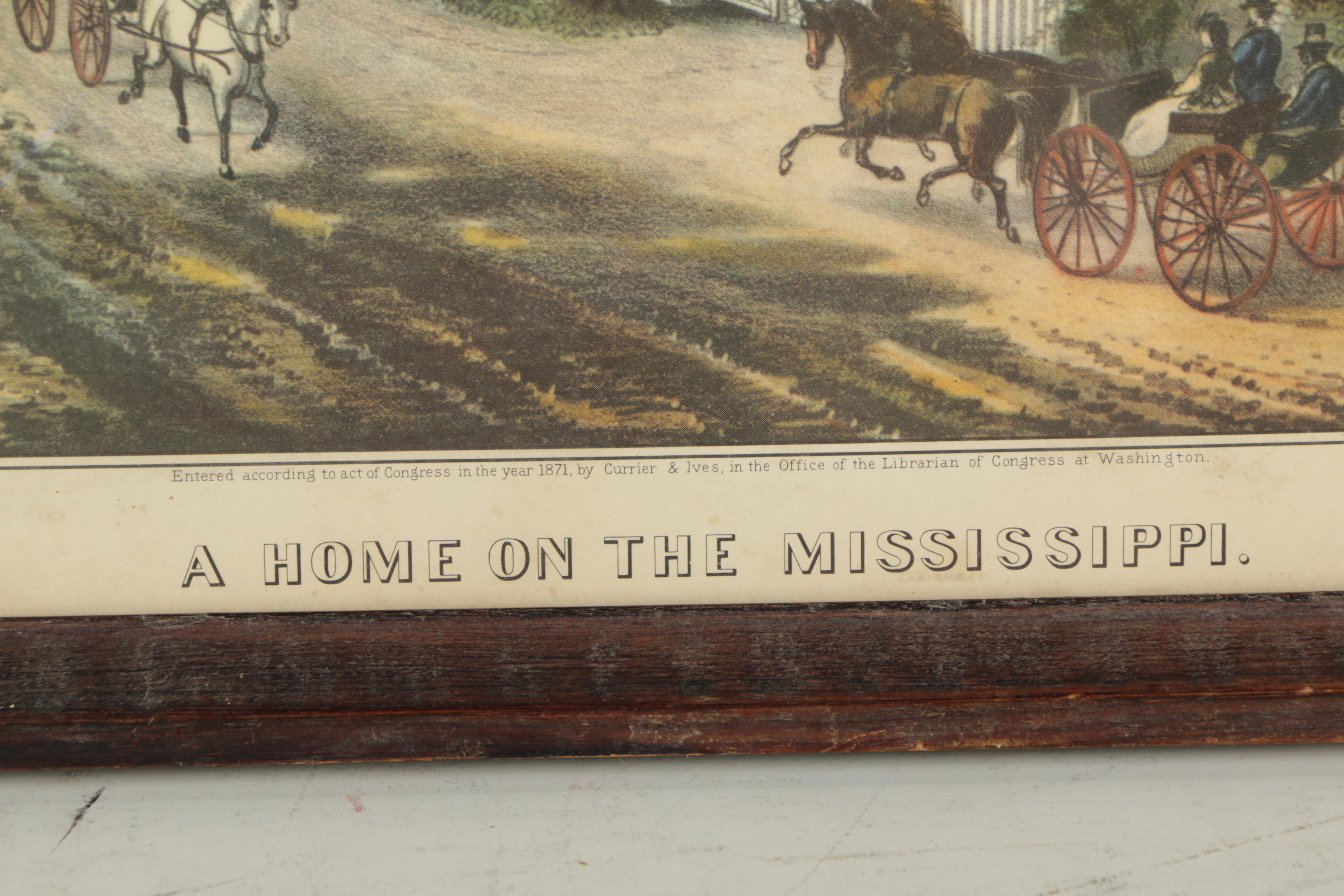 Offset Lithographs on Paper After Currier and Ives' Published Lithographs