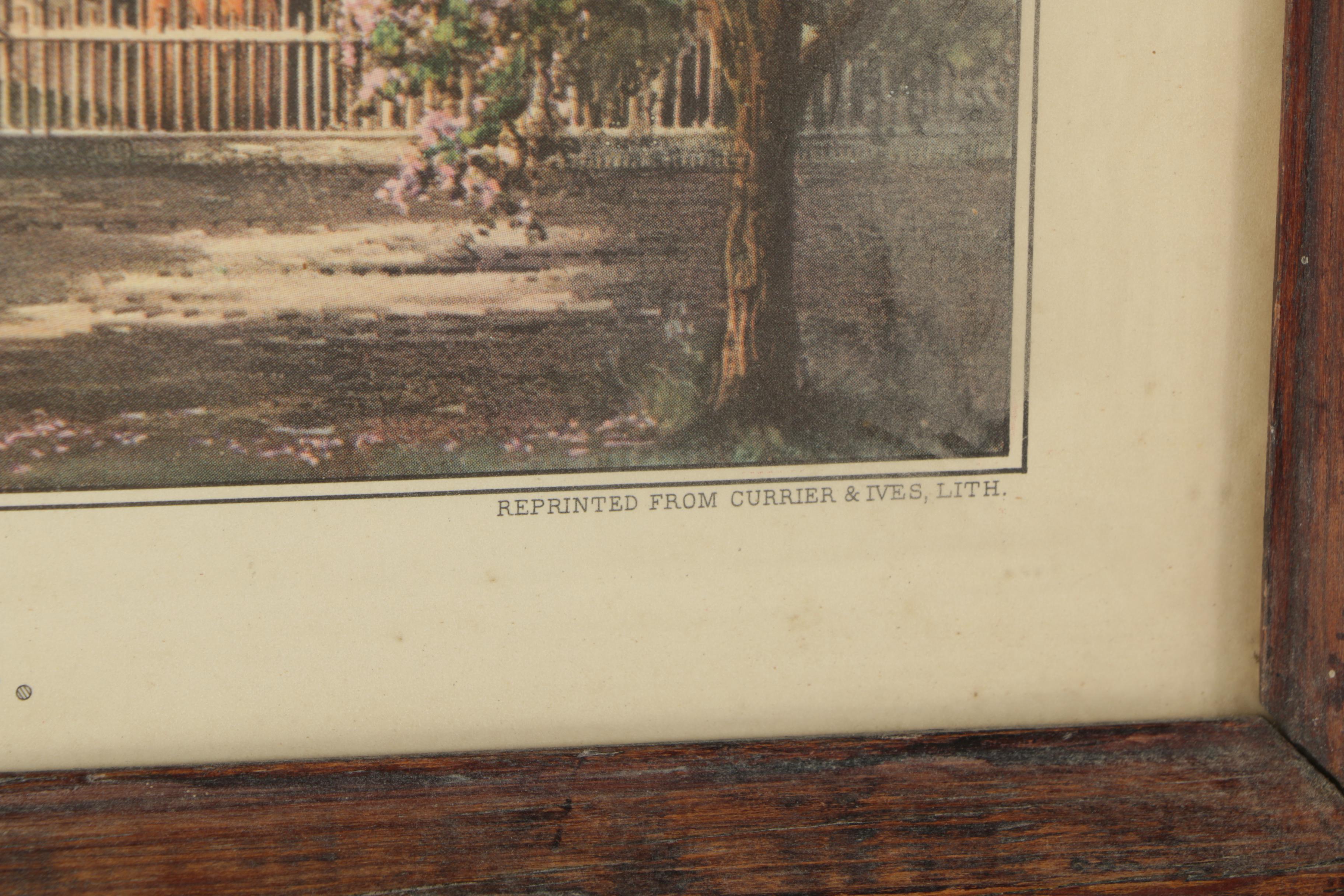 Offset Lithographs on Paper After Currier and Ives' Published Lithographs