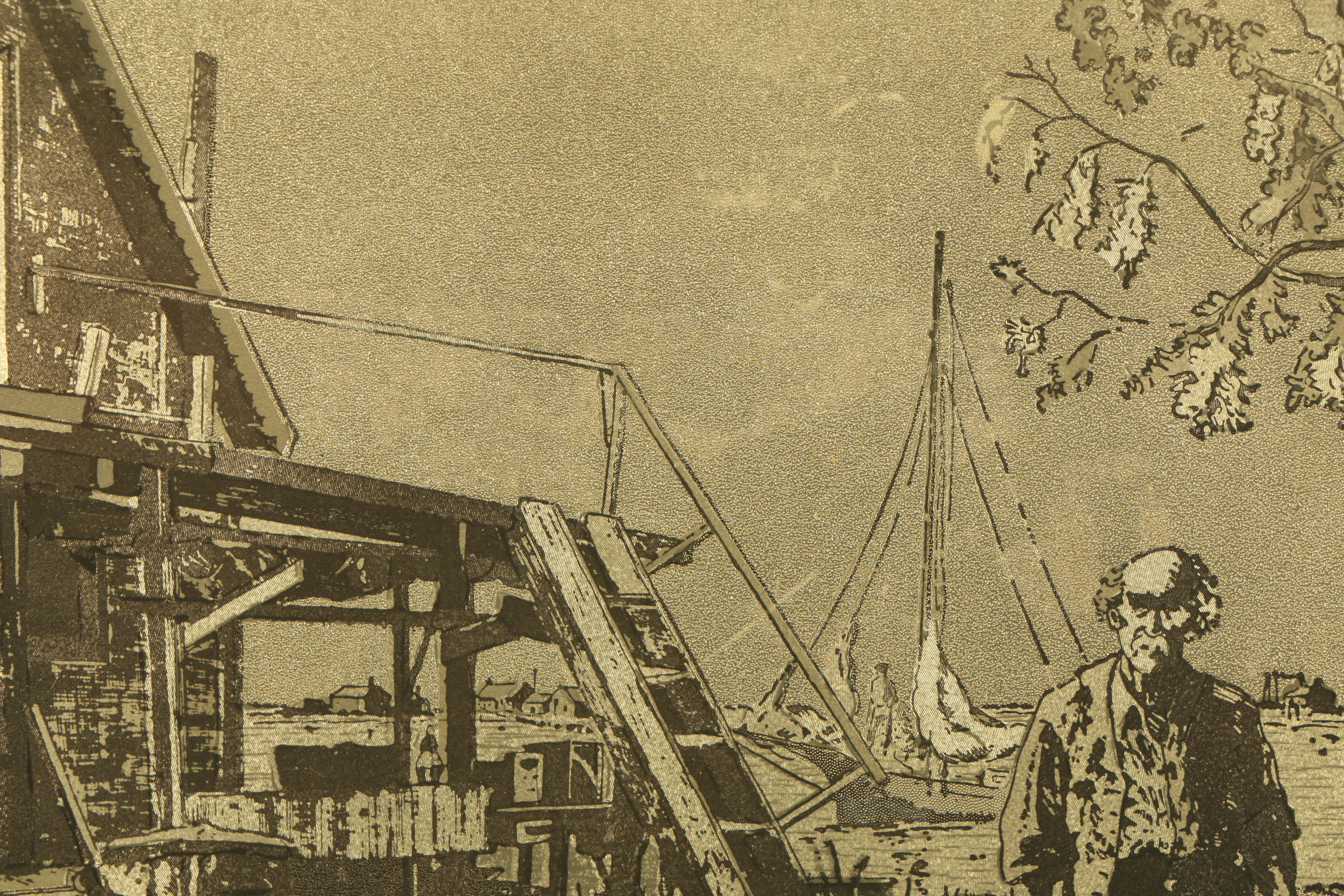 After Lionel Barrymore Halftone Prints on Foil "Quiet Waters" and "Point Magu"