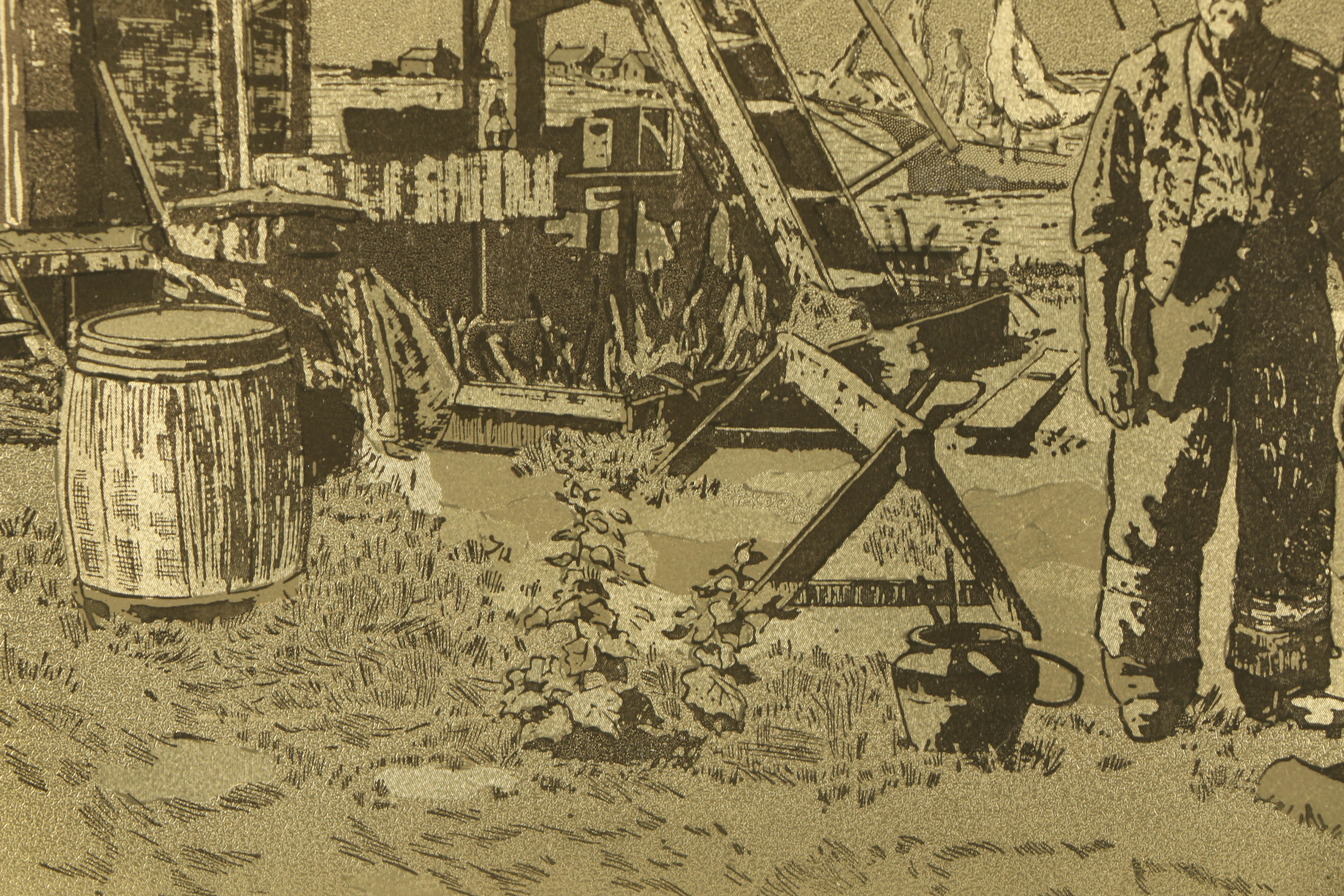 After Lionel Barrymore Halftone Prints on Foil "Quiet Waters" and "Point Magu"