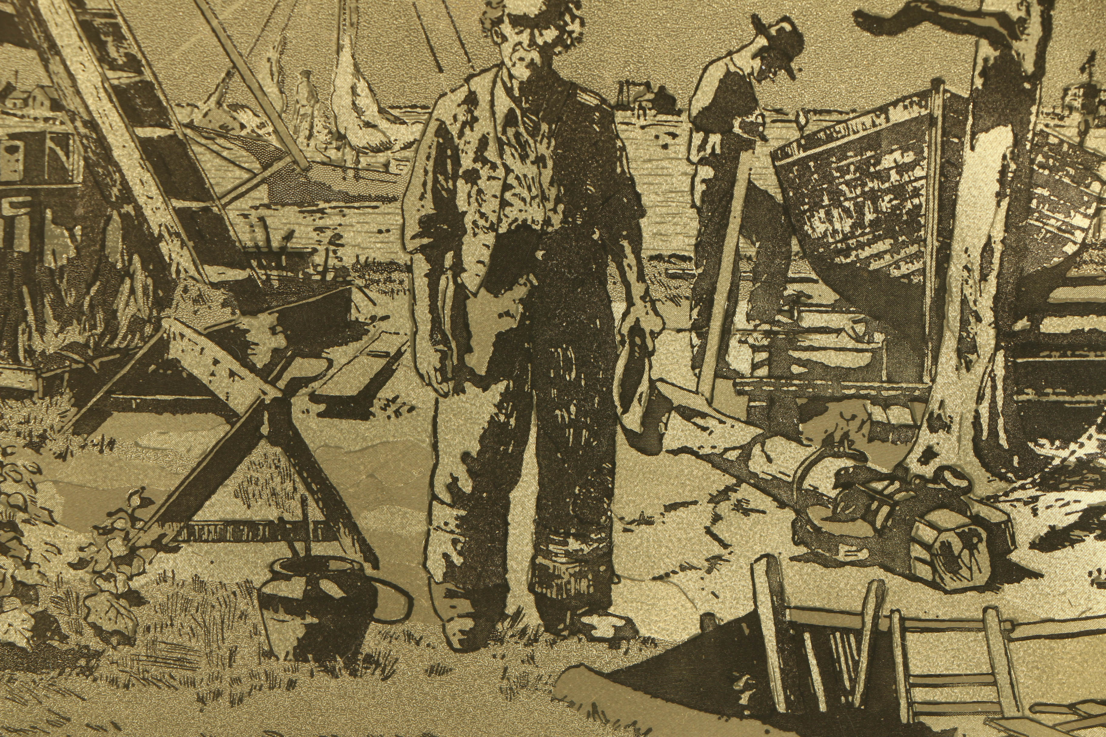 After Lionel Barrymore Halftone Prints on Foil "Quiet Waters" and "Point Magu"