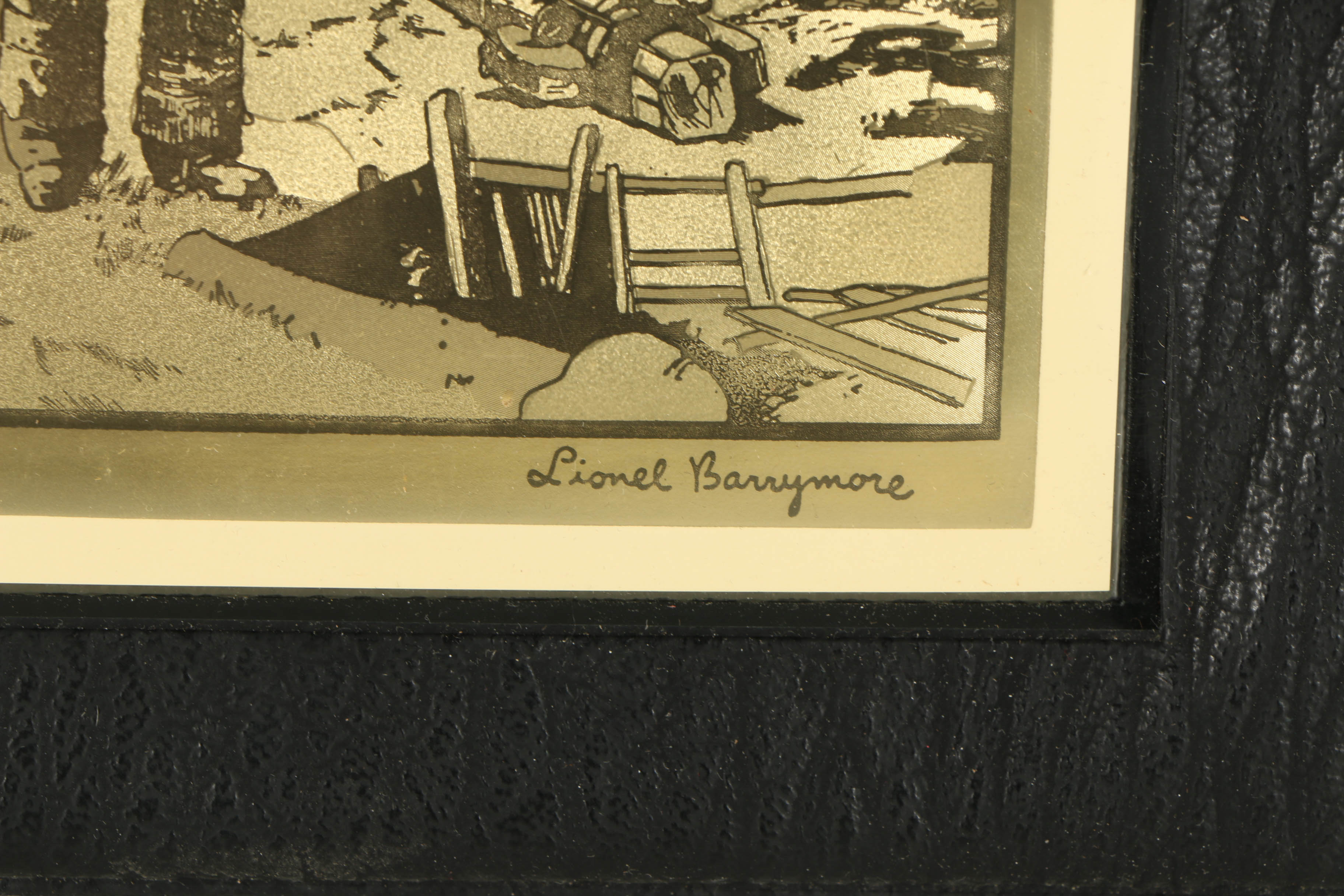 After Lionel Barrymore Halftone Prints on Foil "Quiet Waters" and "Point Magu"