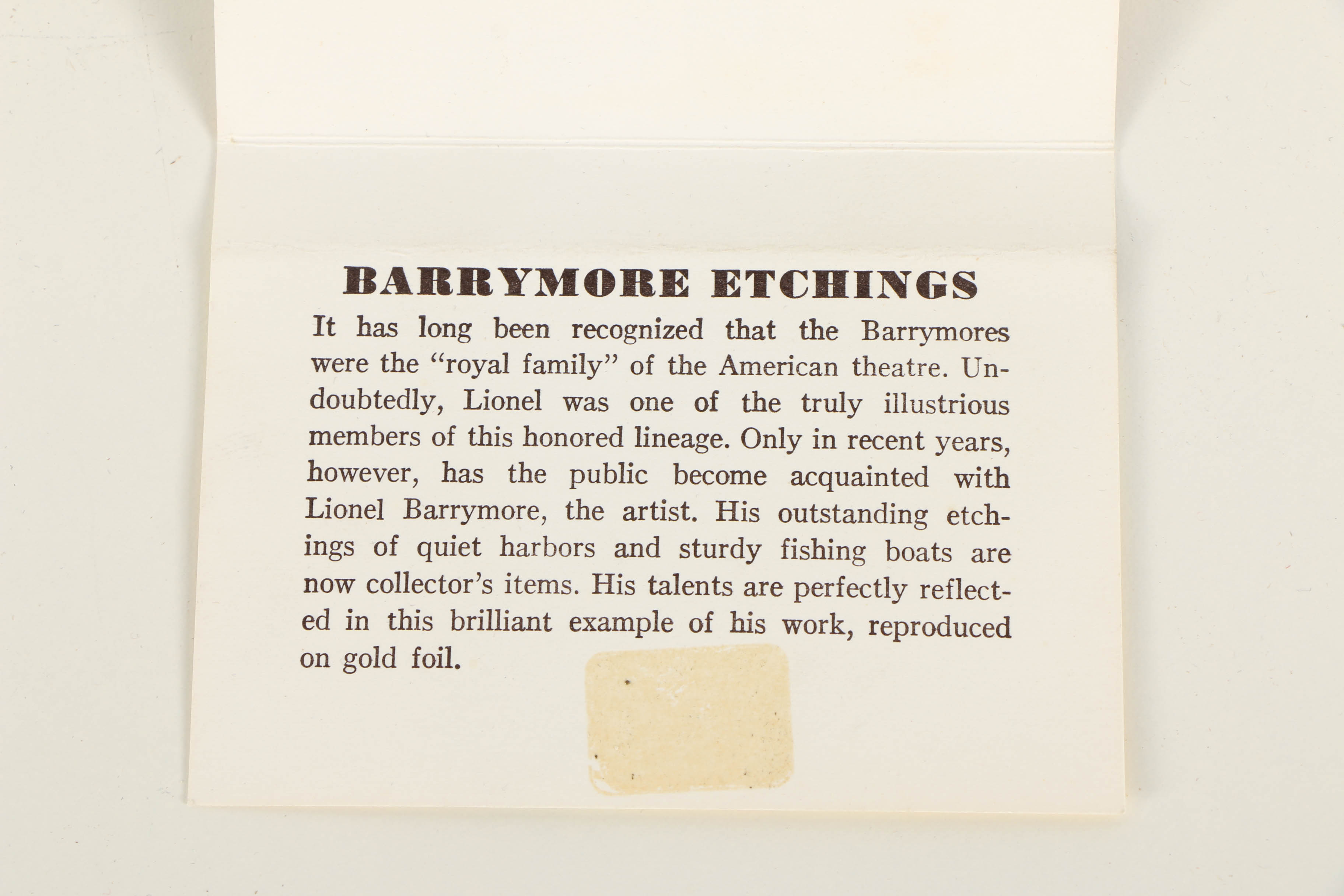 After Lionel Barrymore Halftone Prints on Foil "Quiet Waters" and "Point Magu"