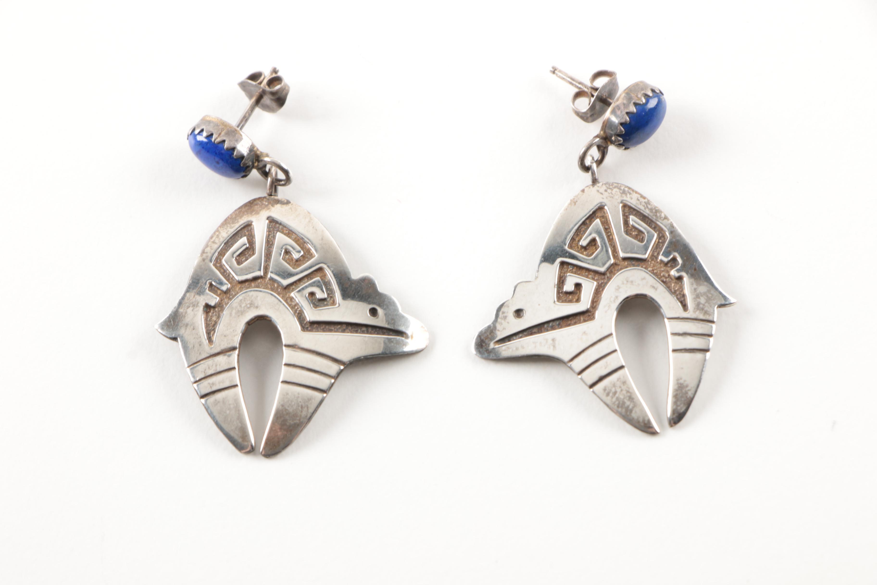 Sterling Silver Jewelry Selection Including Lapis Lazuli