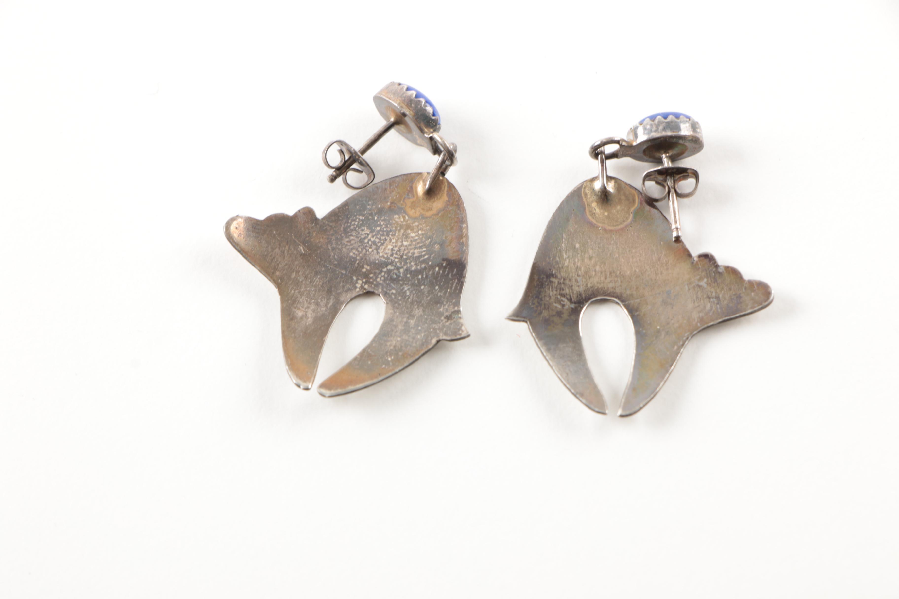 Sterling Silver Jewelry Selection Including Lapis Lazuli