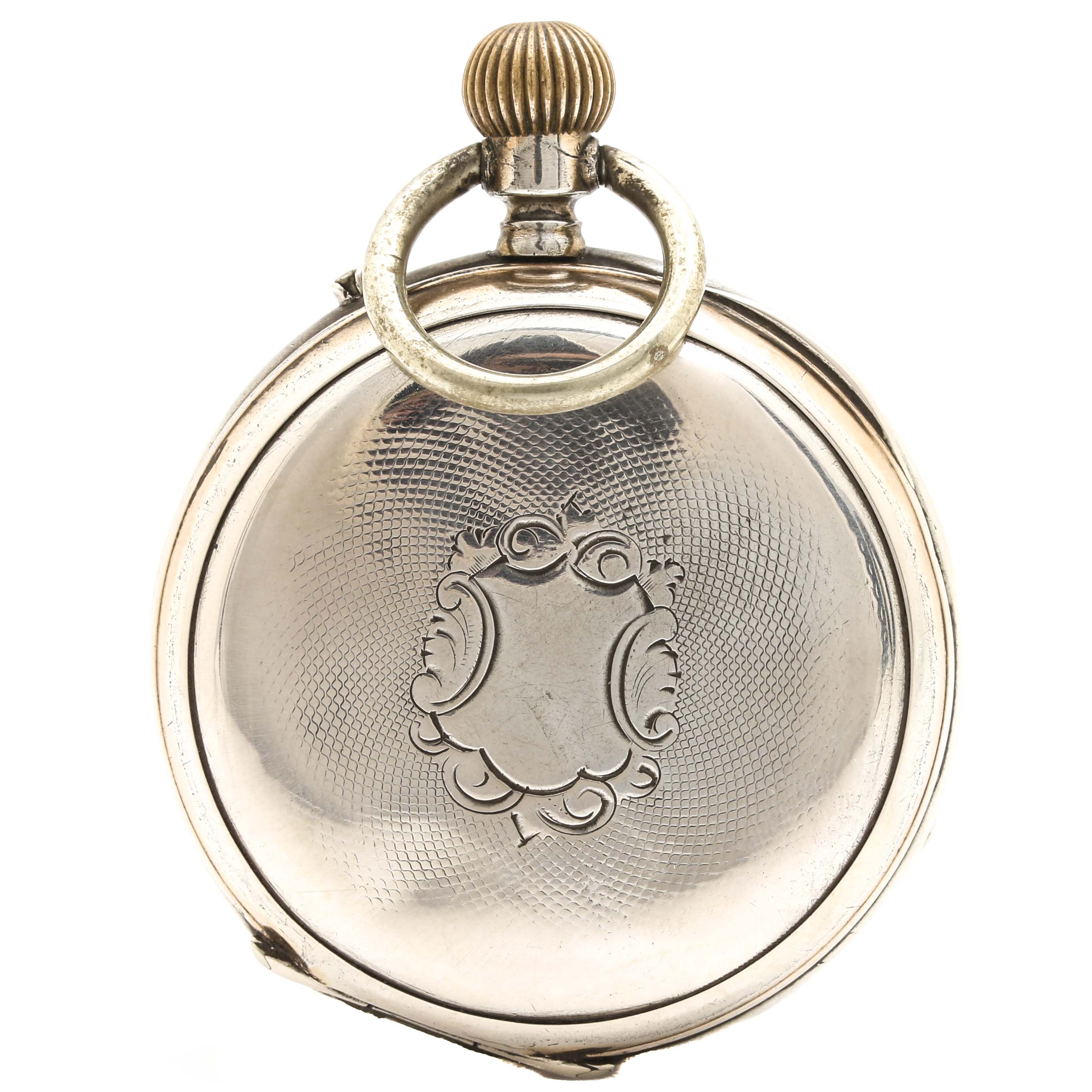 European 800 Silver Open Face Pocket Watch