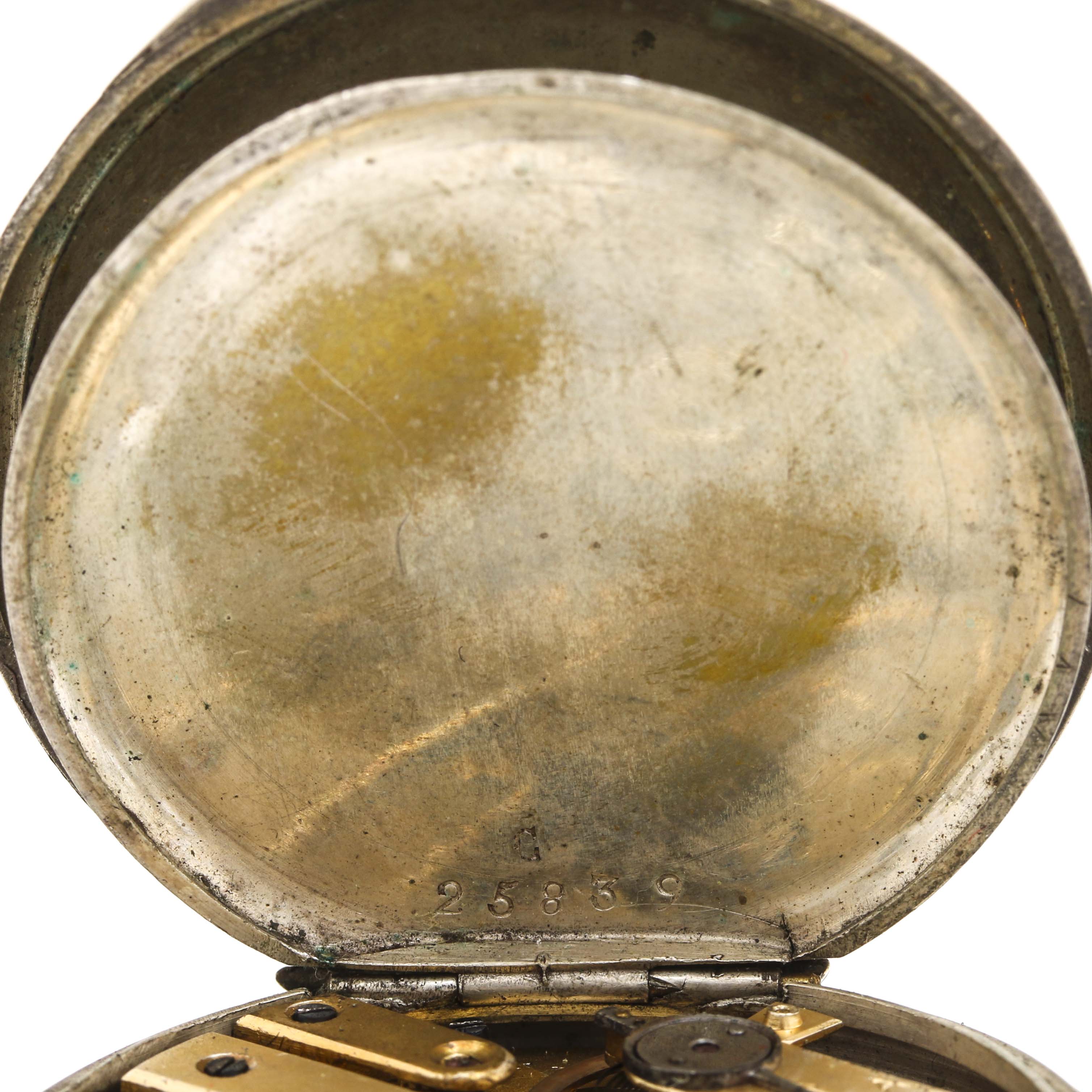 European 800 Silver Open Face Pocket Watch